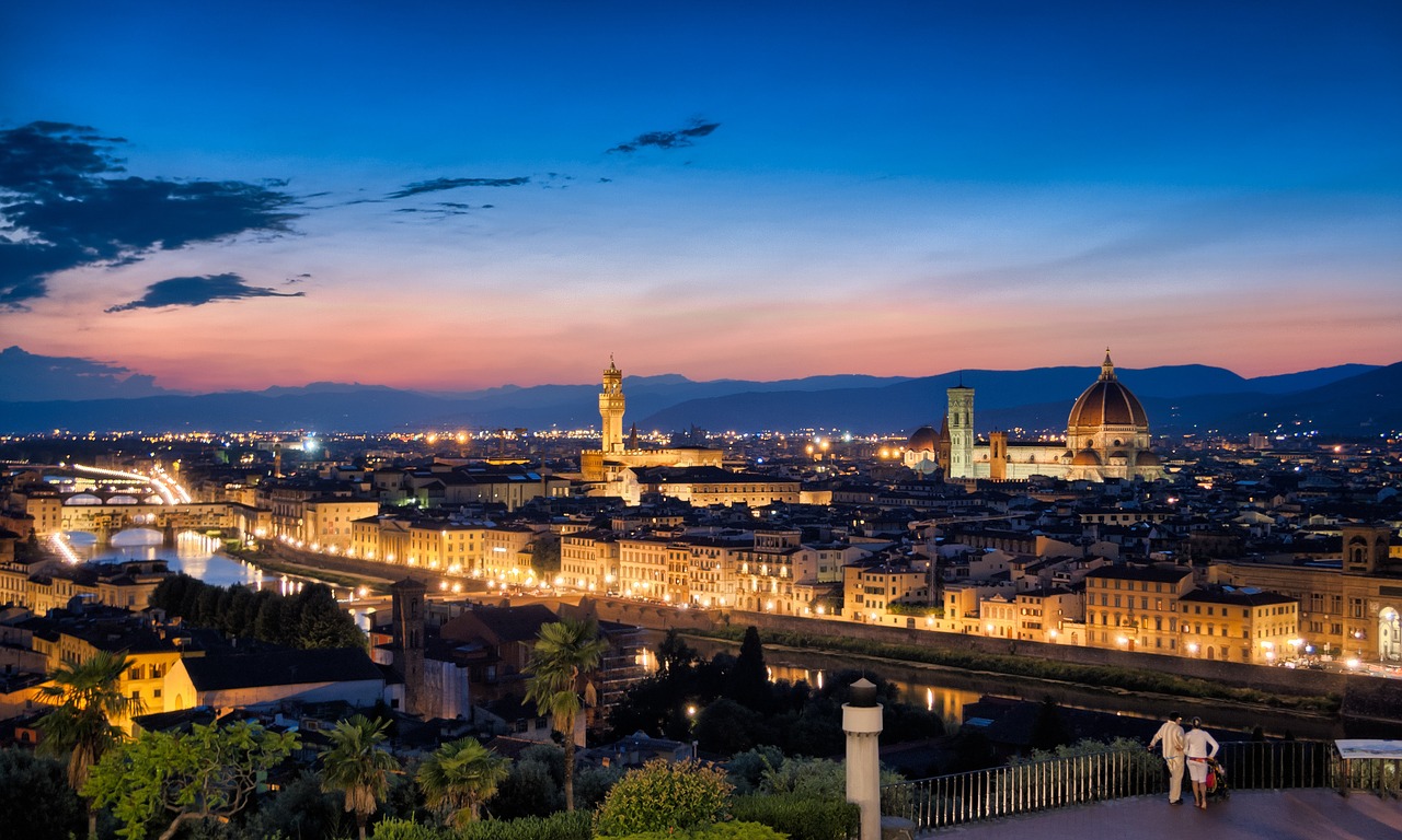 florence skyline sunset free photo