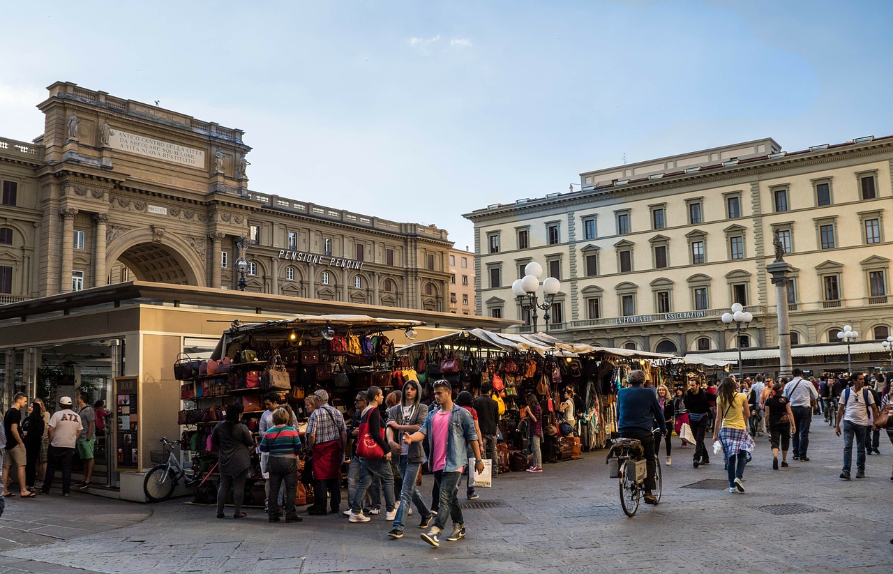 florence italy outdoor market free photo