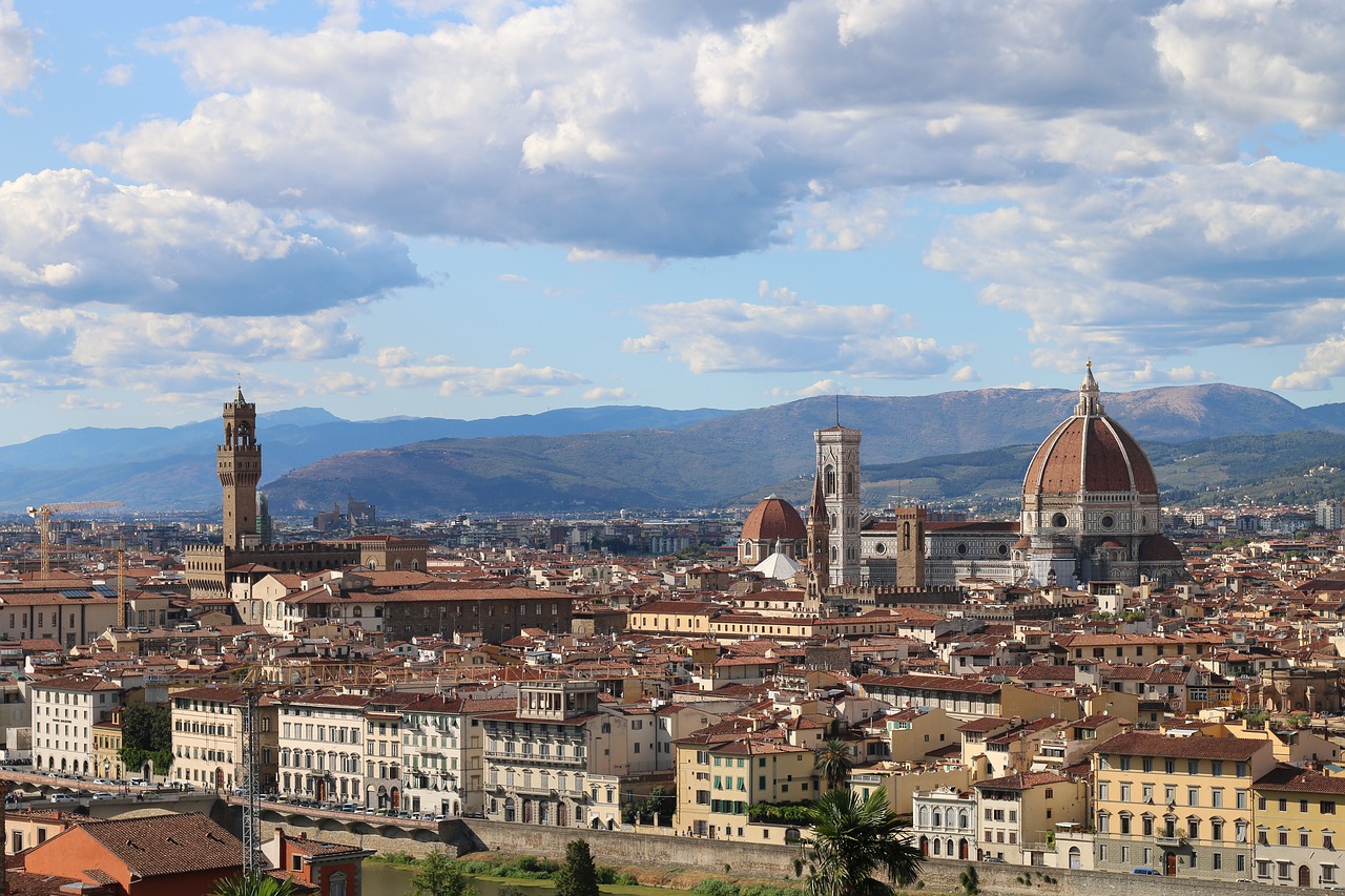 florence  skyline  sunny free photo