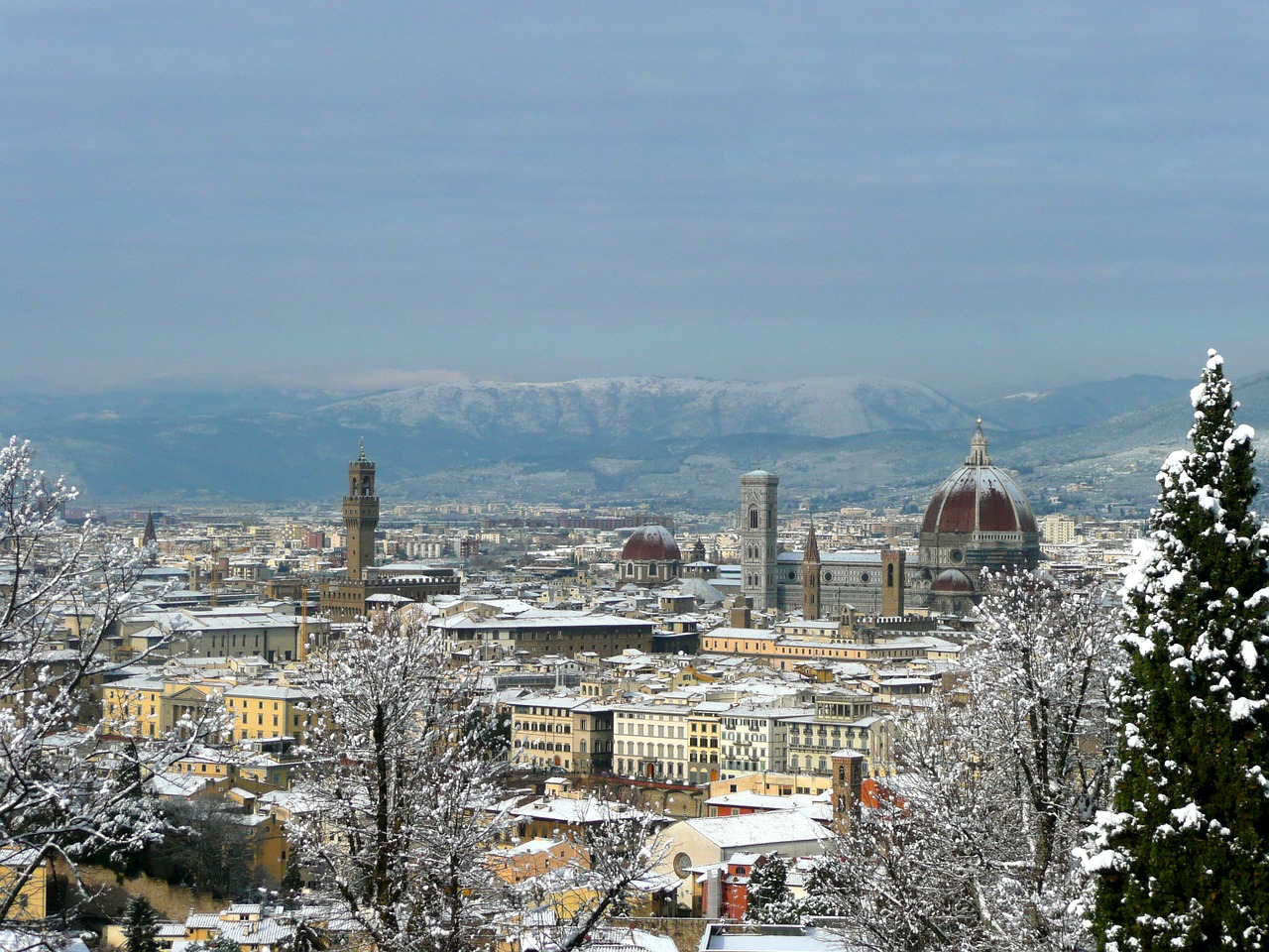 florence italy winter free photo