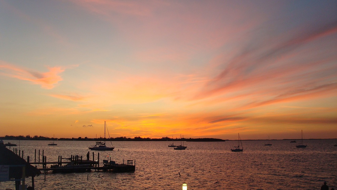 florida sunset sea free photo