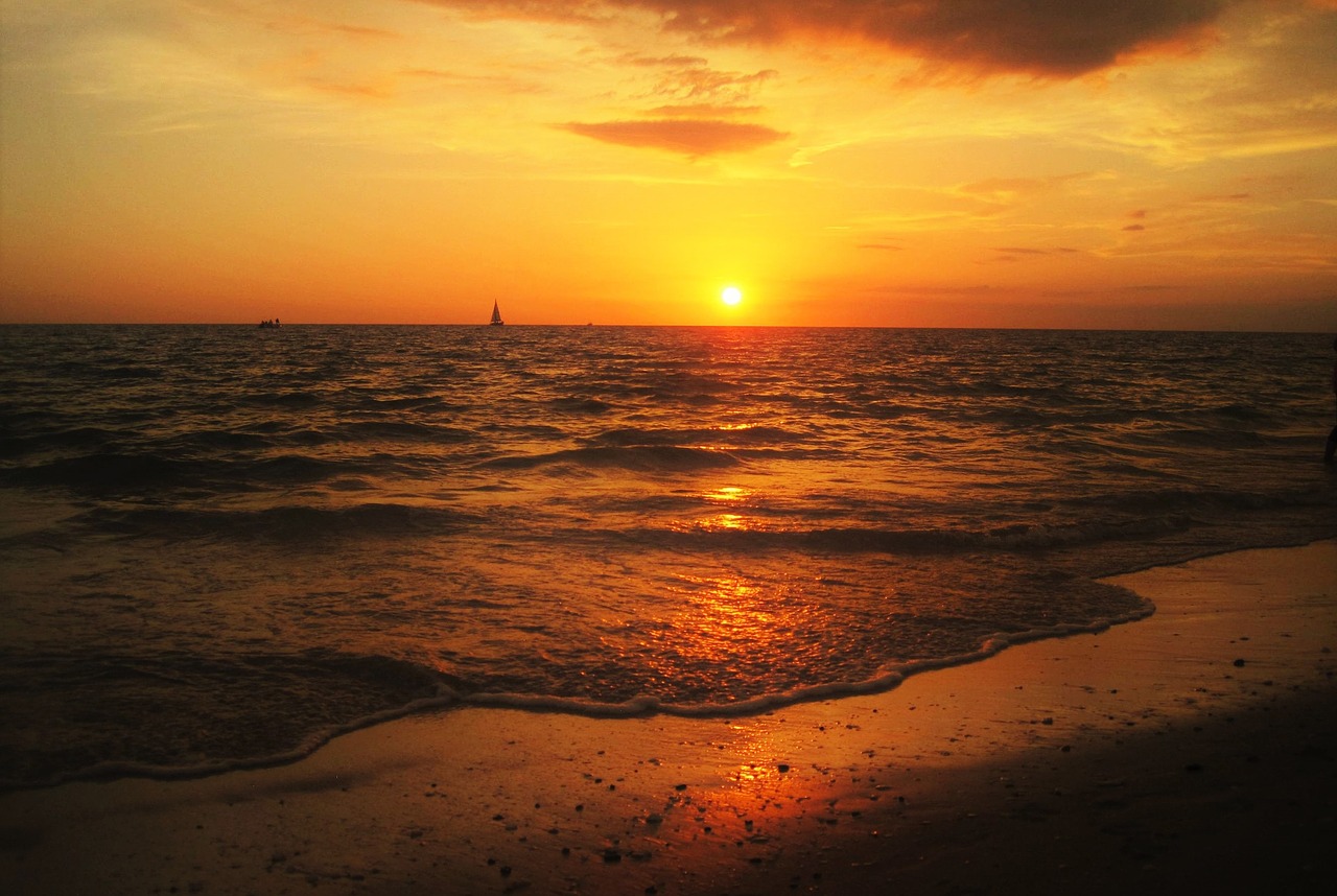 florida sunset sea free photo