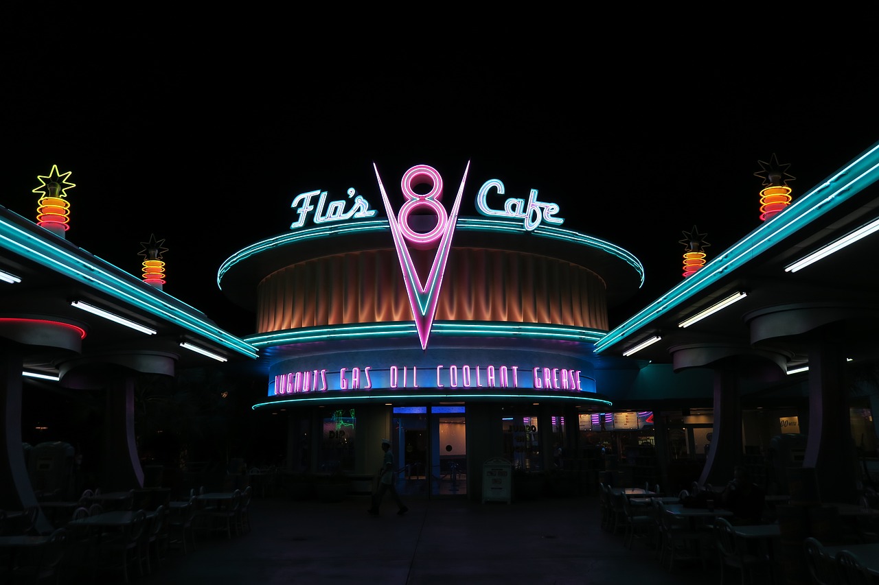 flo's café disneyland racers free photo