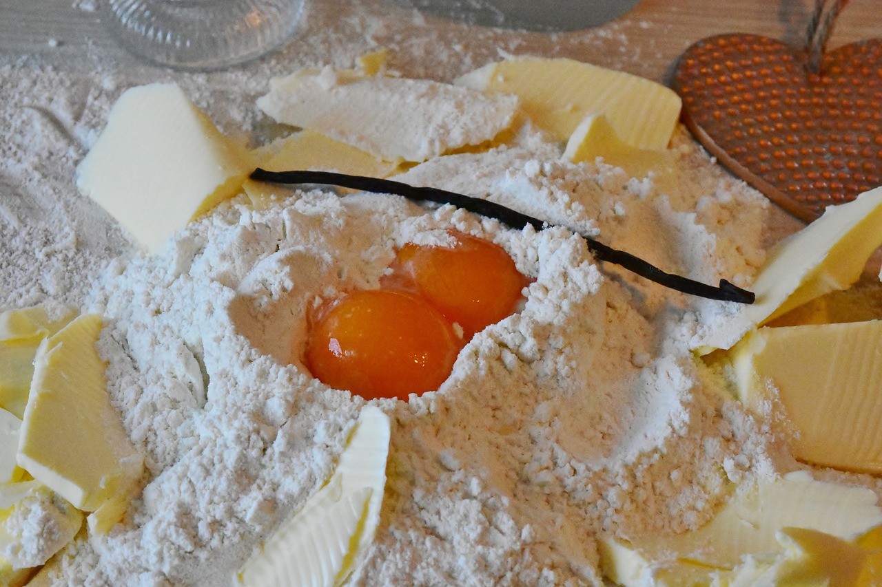 flour egg butter free photo