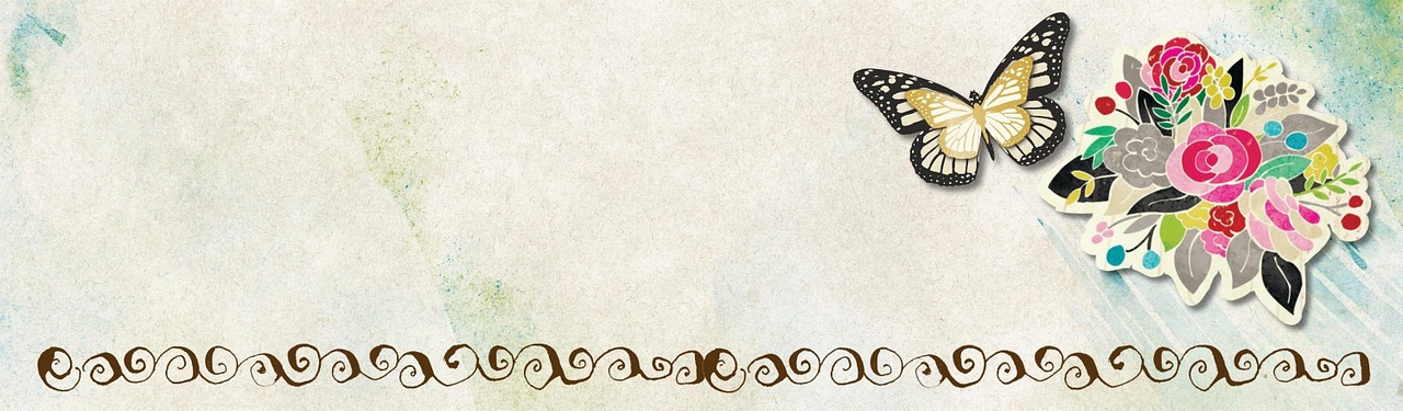 flower butterfly banner free photo