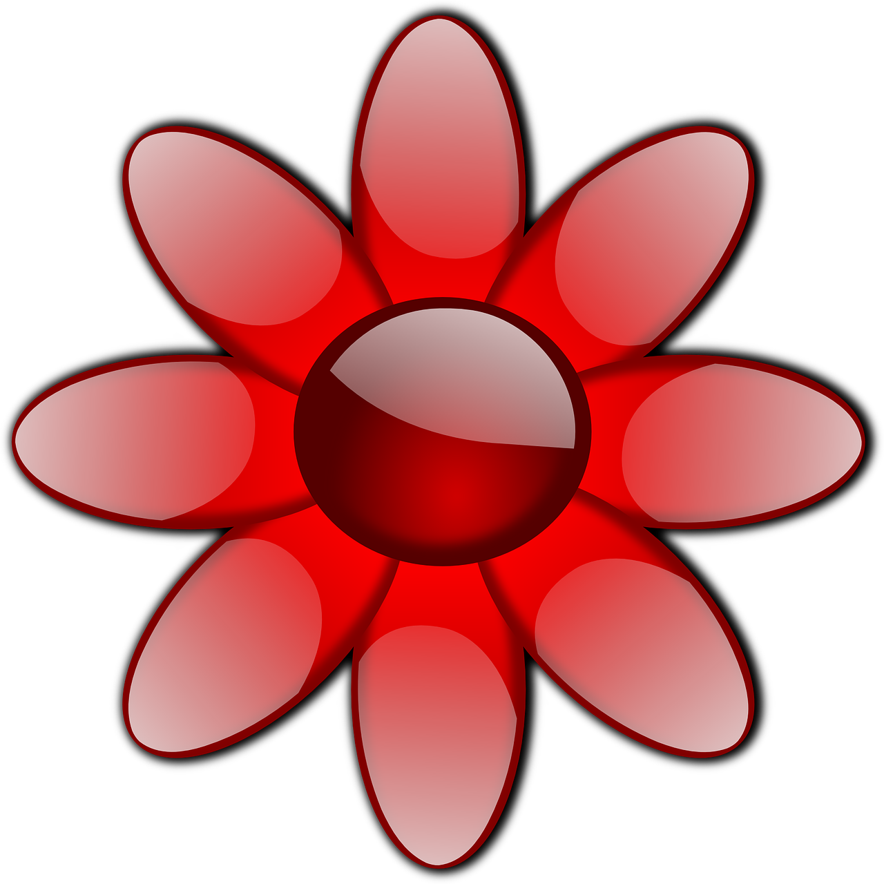 flower red glass free photo