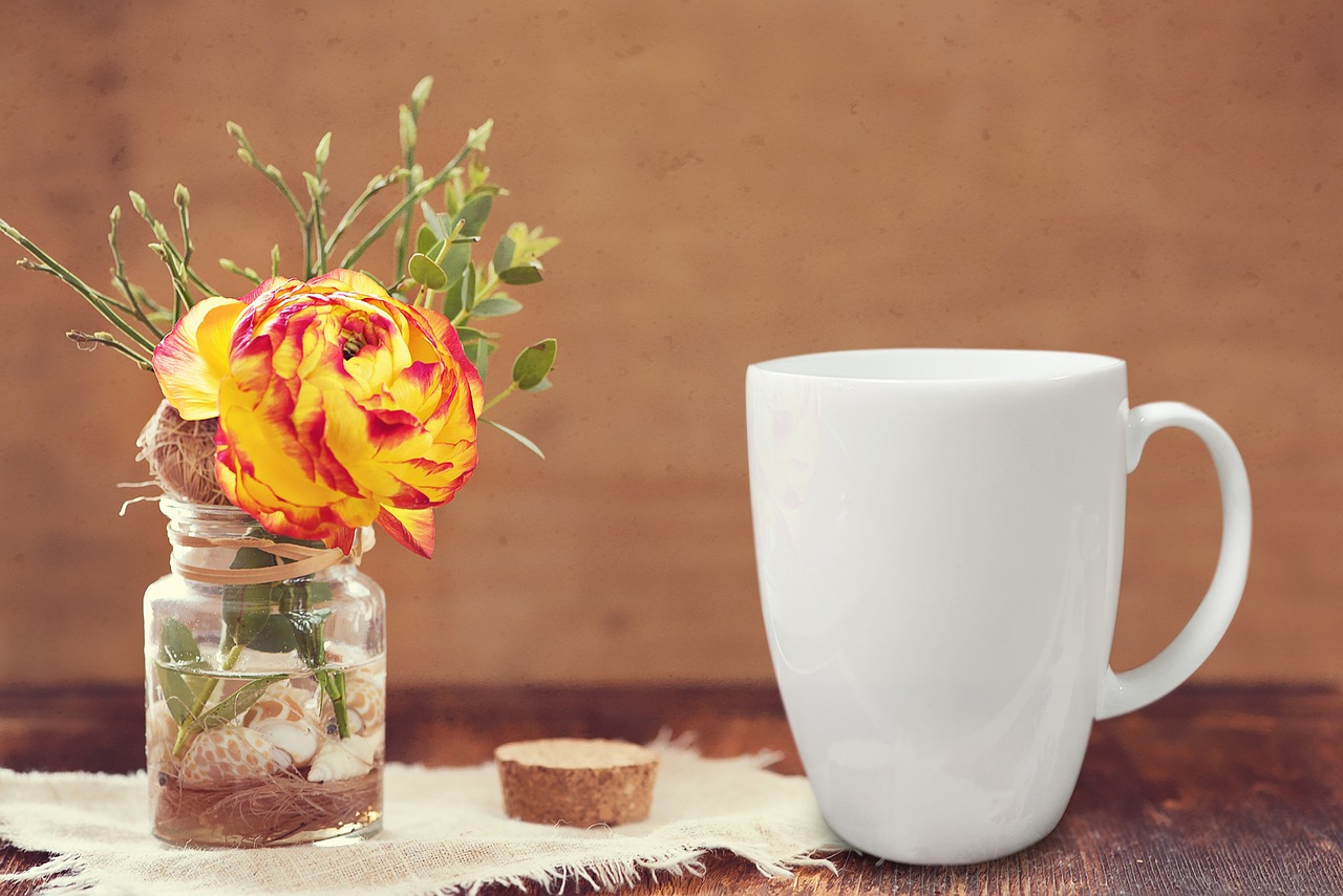 flower vase mug free photo