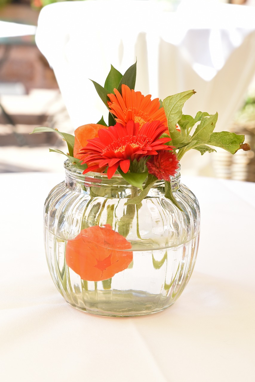 flower glass vase free photo