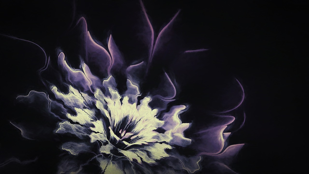 flower lavender fractal free photo