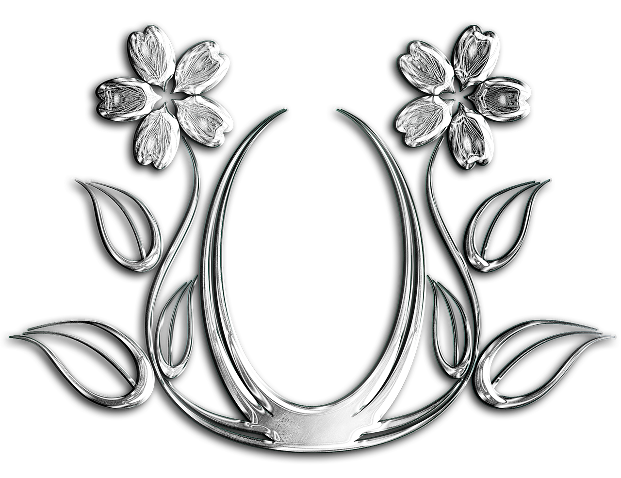 flower metal flourish free photo