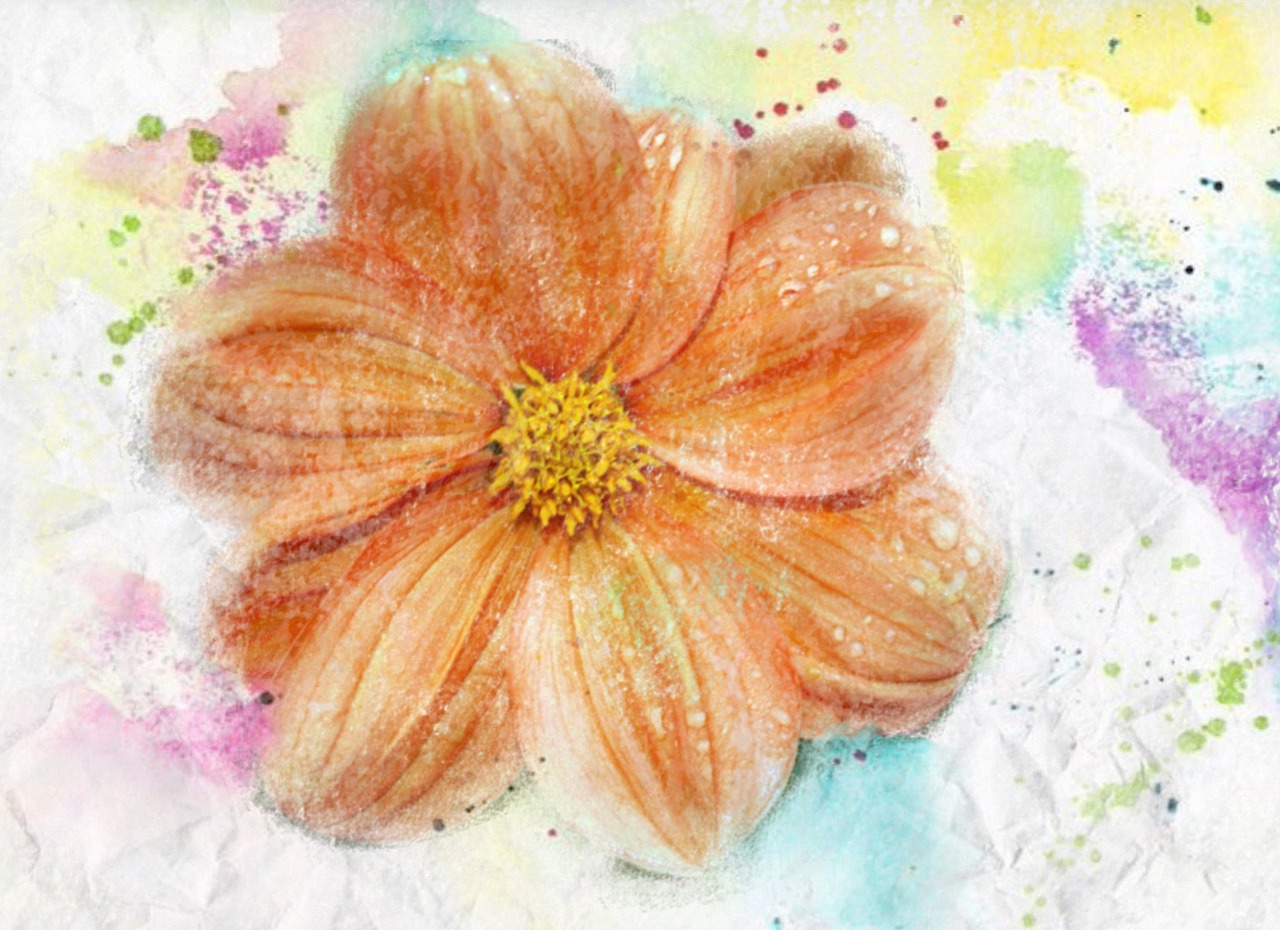 flower art background free photo