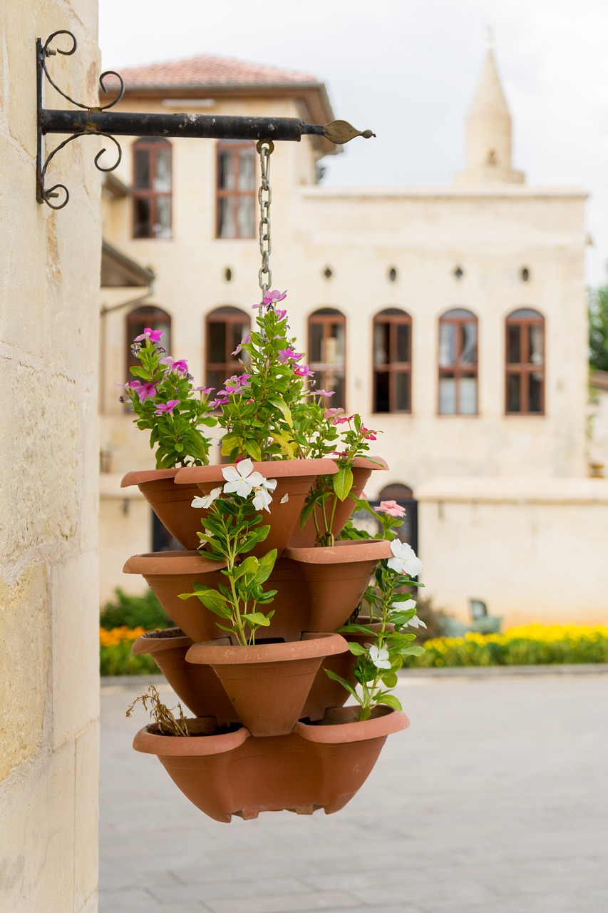 flower basket old town free photo