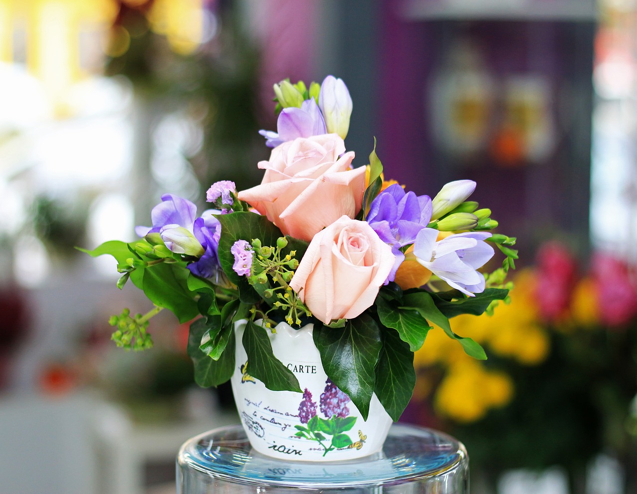 flower vase bouquet free photo