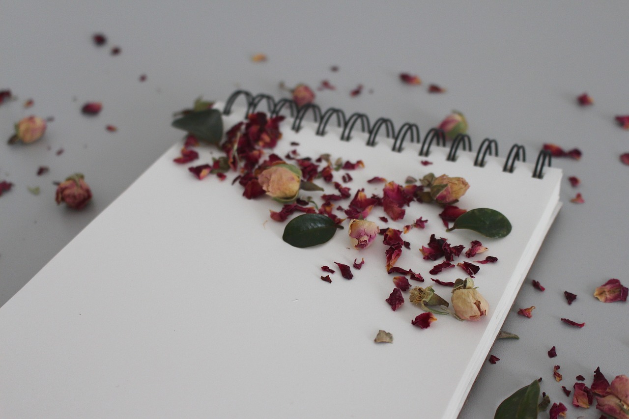 flower notebook notes free photo