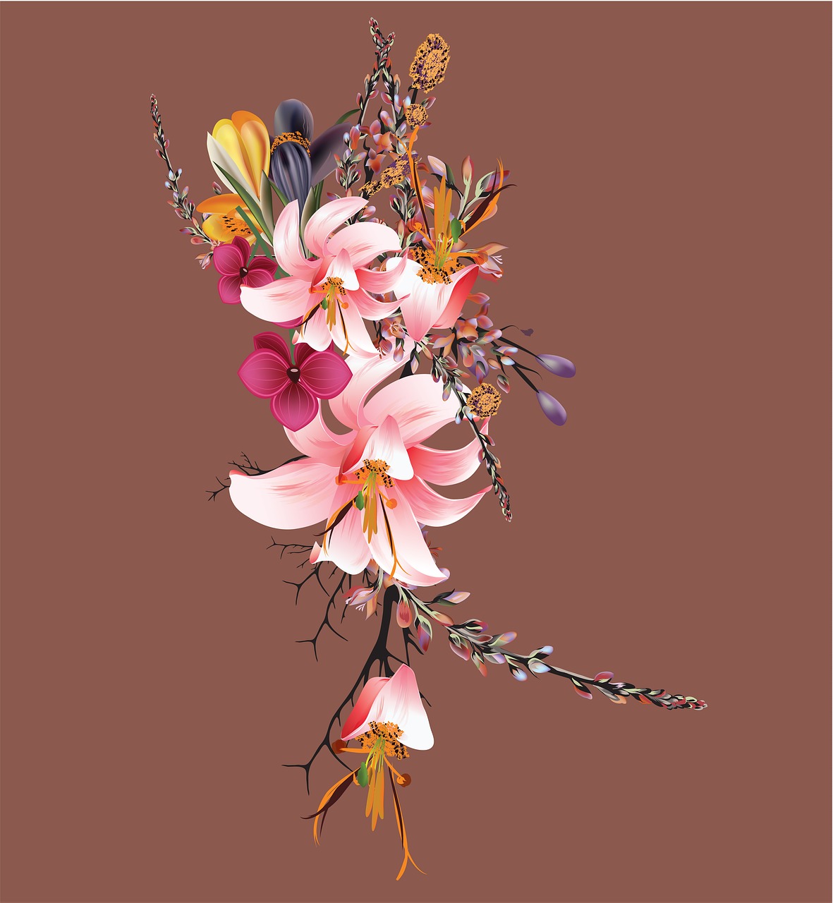 flower  motif  design free photo