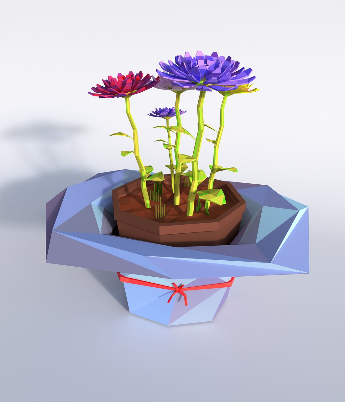 flower  lowpoly  artistically free photo