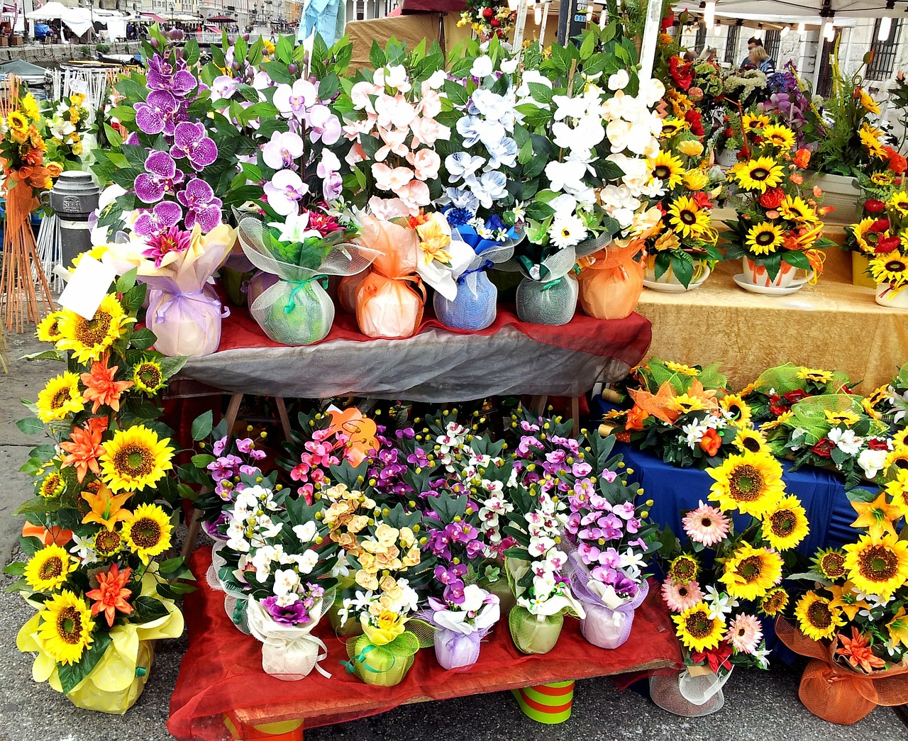 flower composition market free photo