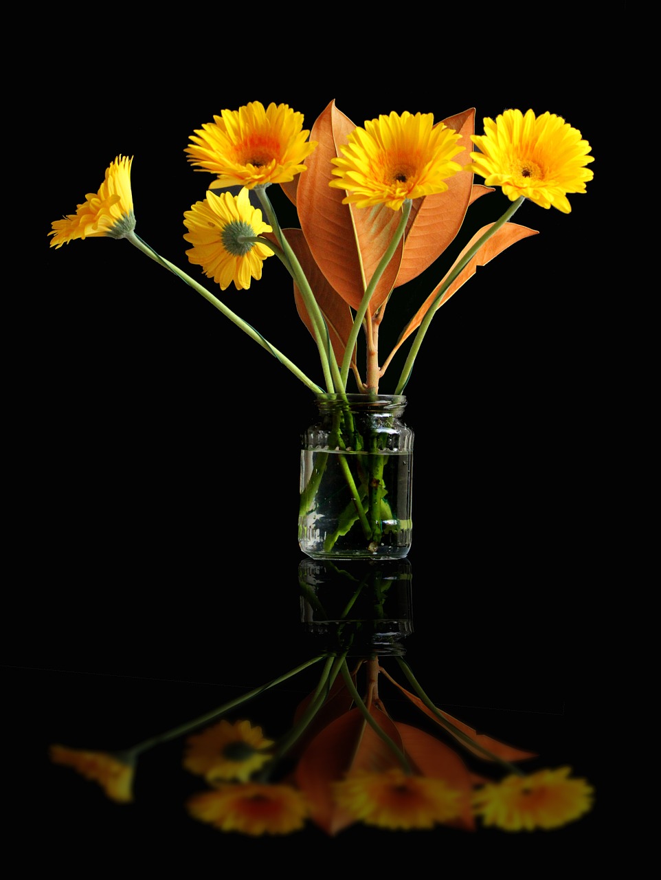 flower yellow vase free photo