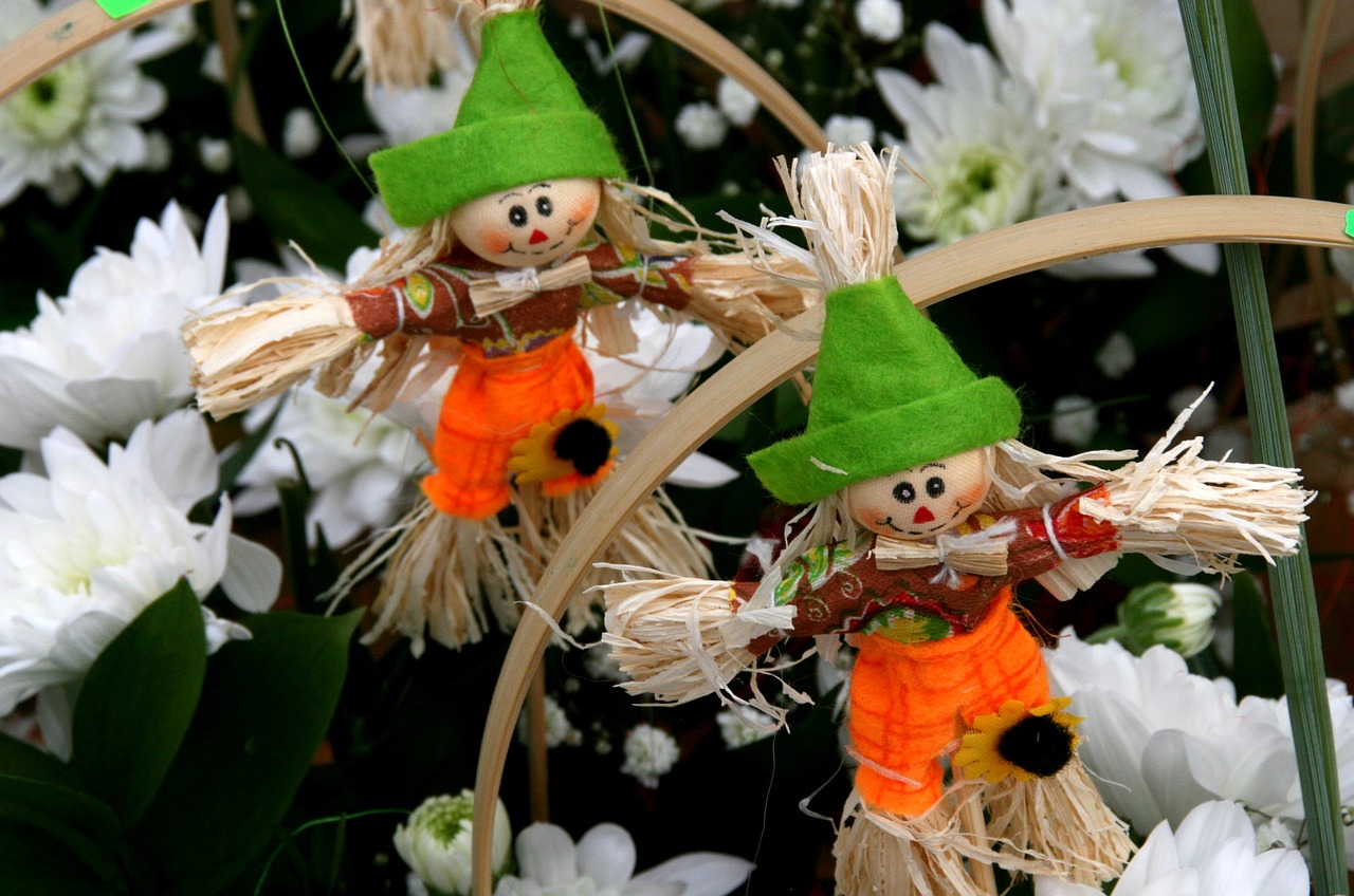 flower scarecrow spring free photo