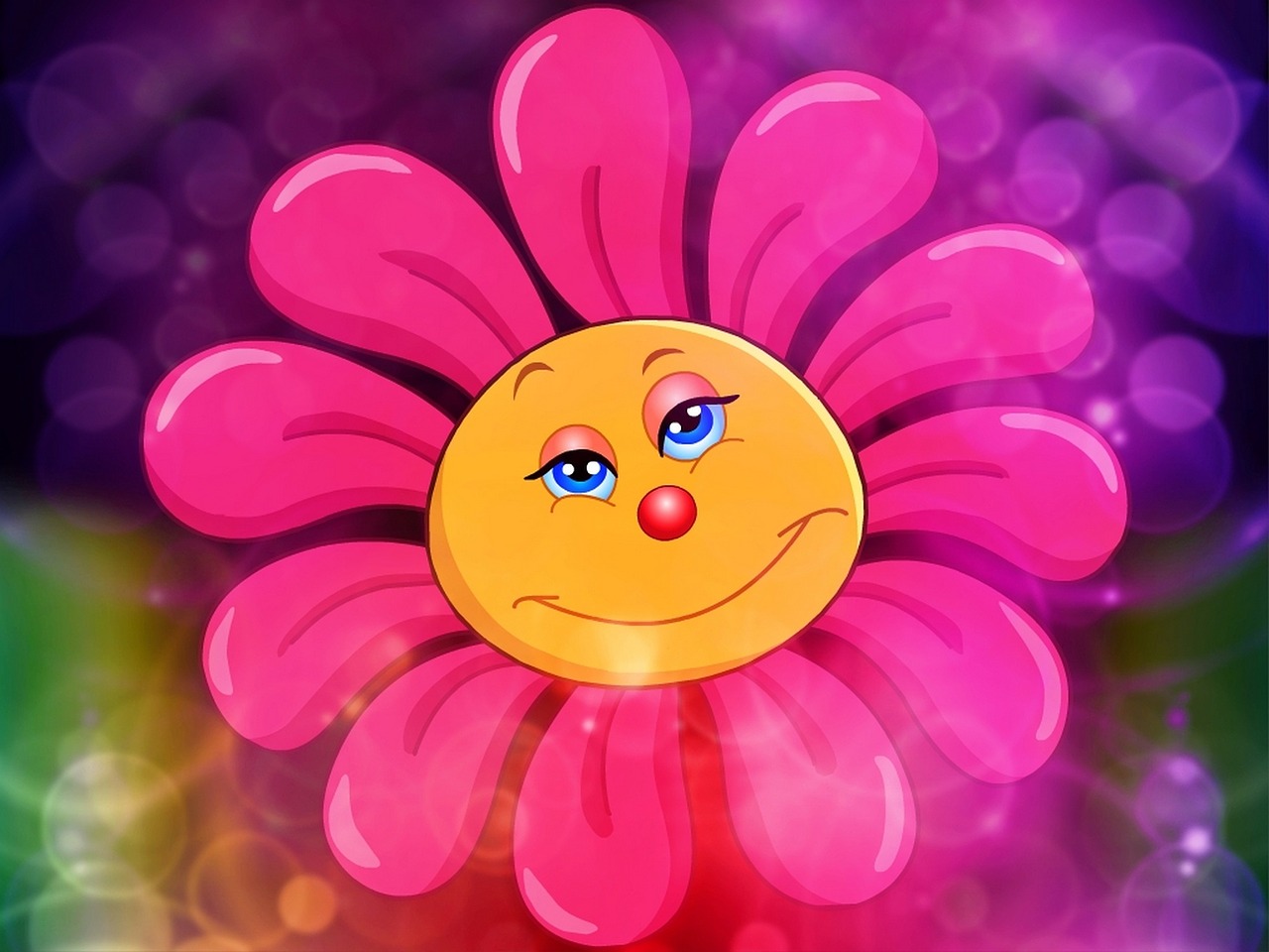 flower smiley emoticon free photo