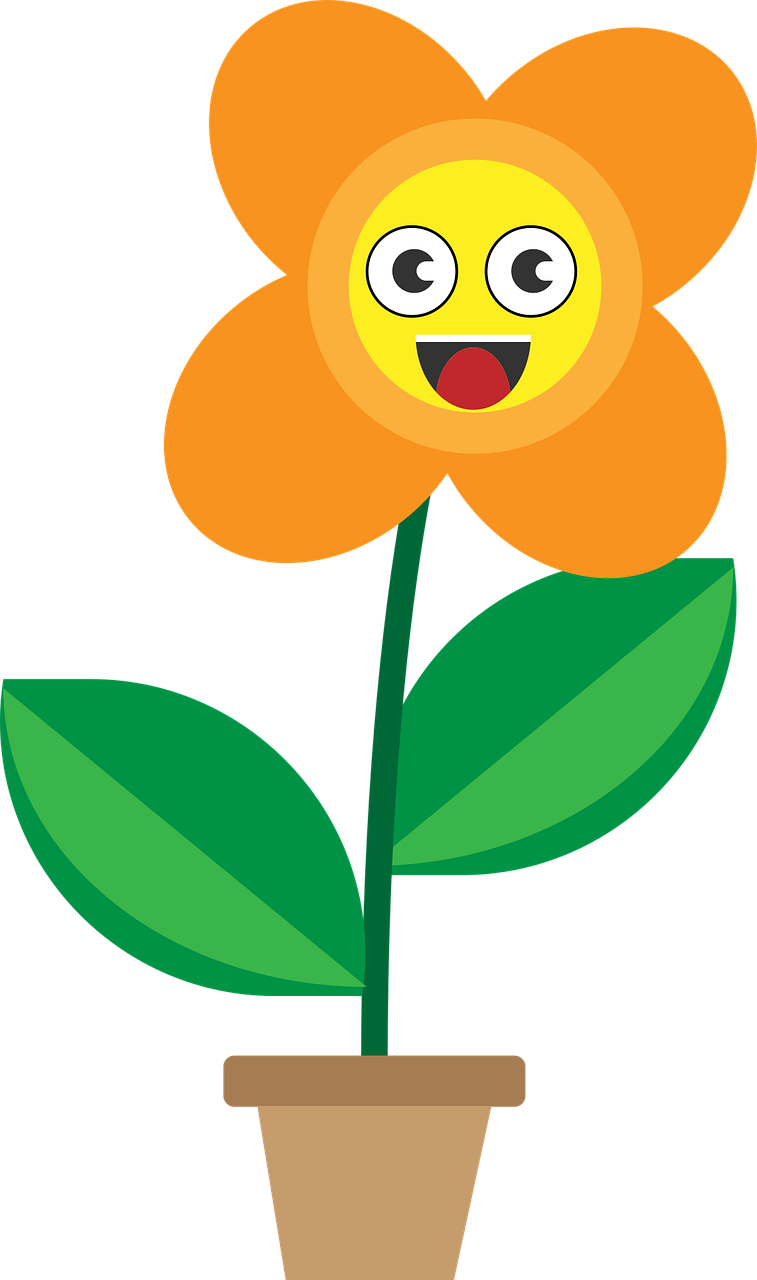 Download free photo of Flower cartoon, smileys, cartoon flowers clipart,  yellow, funny - from 