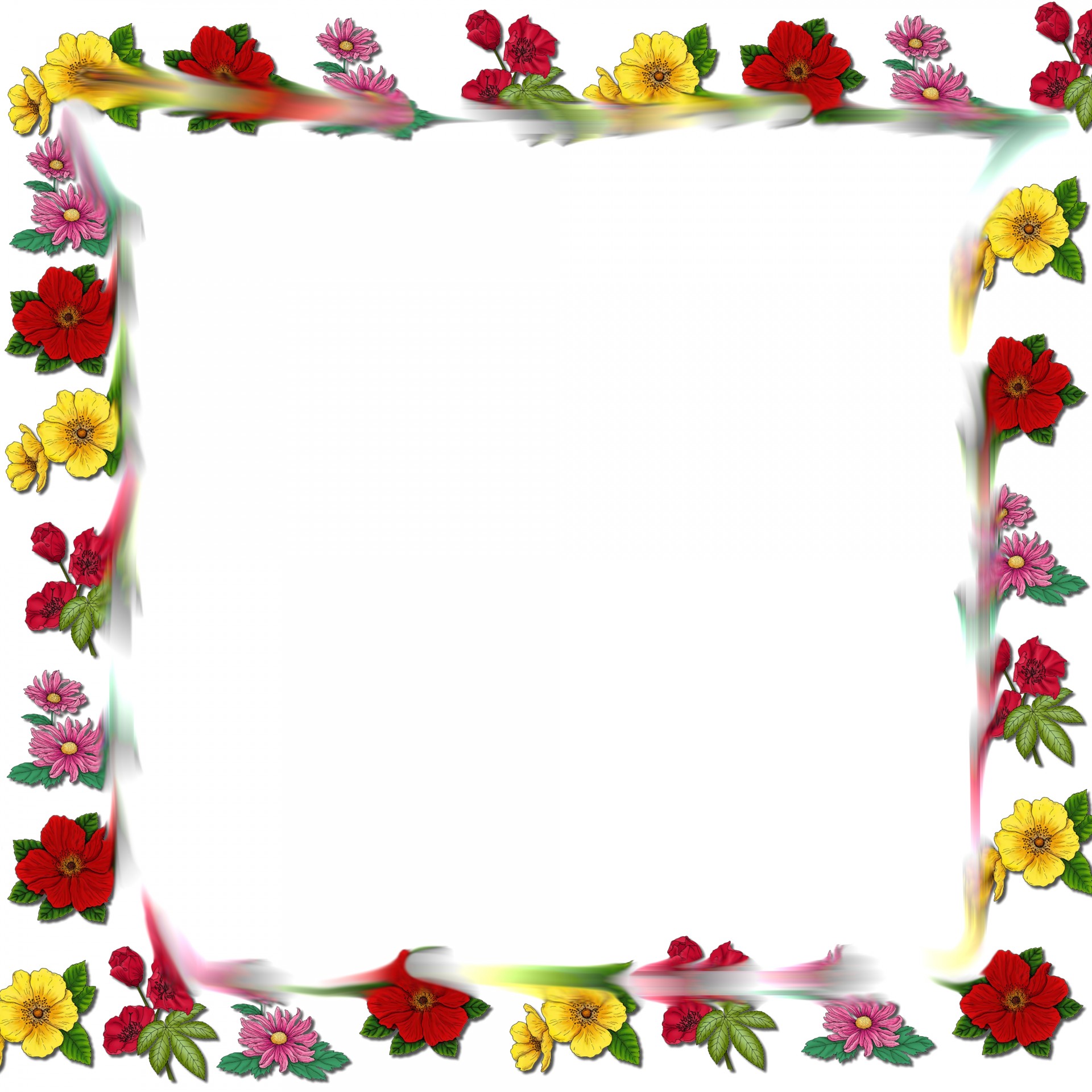 deform flower frame free photo