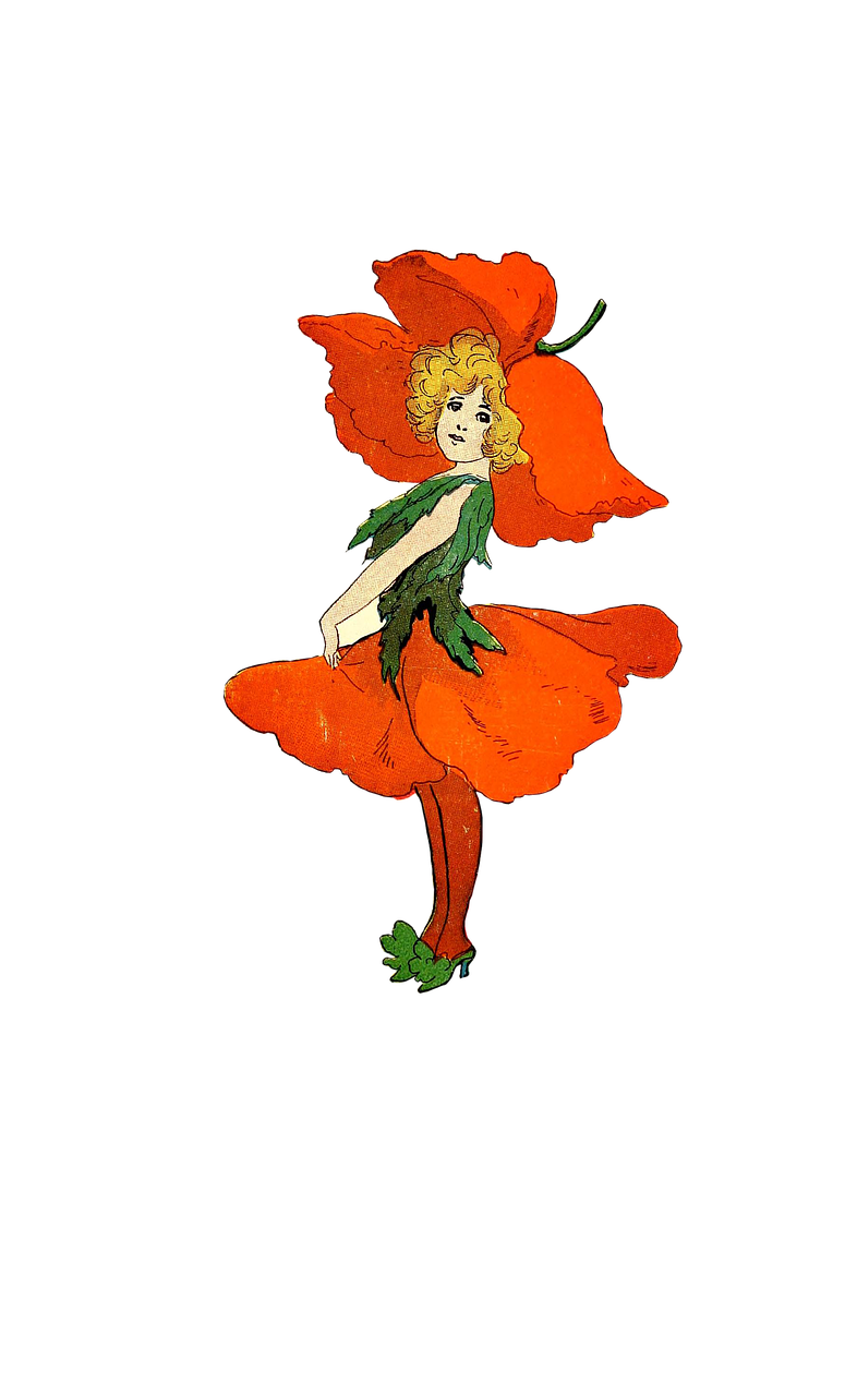 flower girl fantasy cheerful free photo
