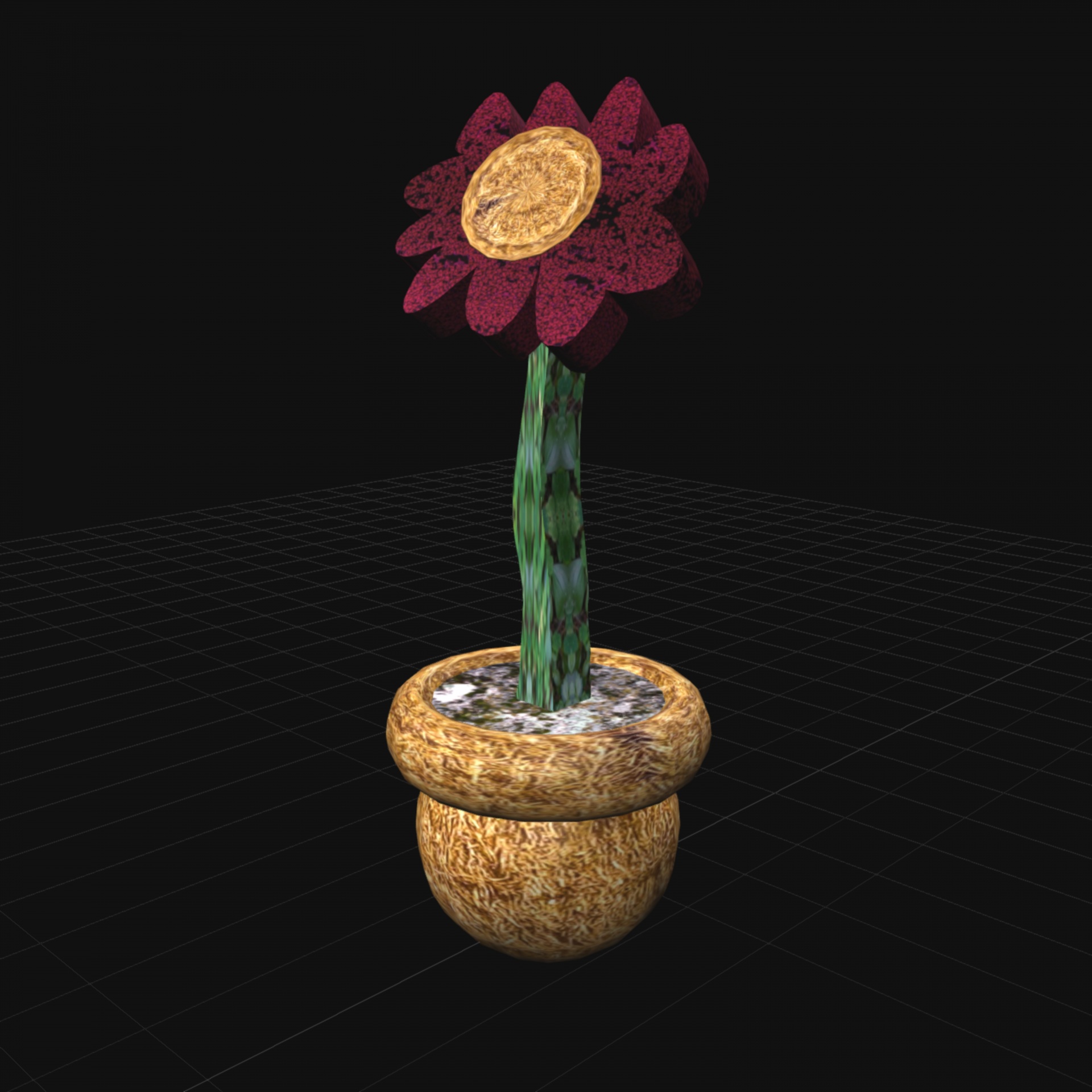 3d flower flowerpot free photo