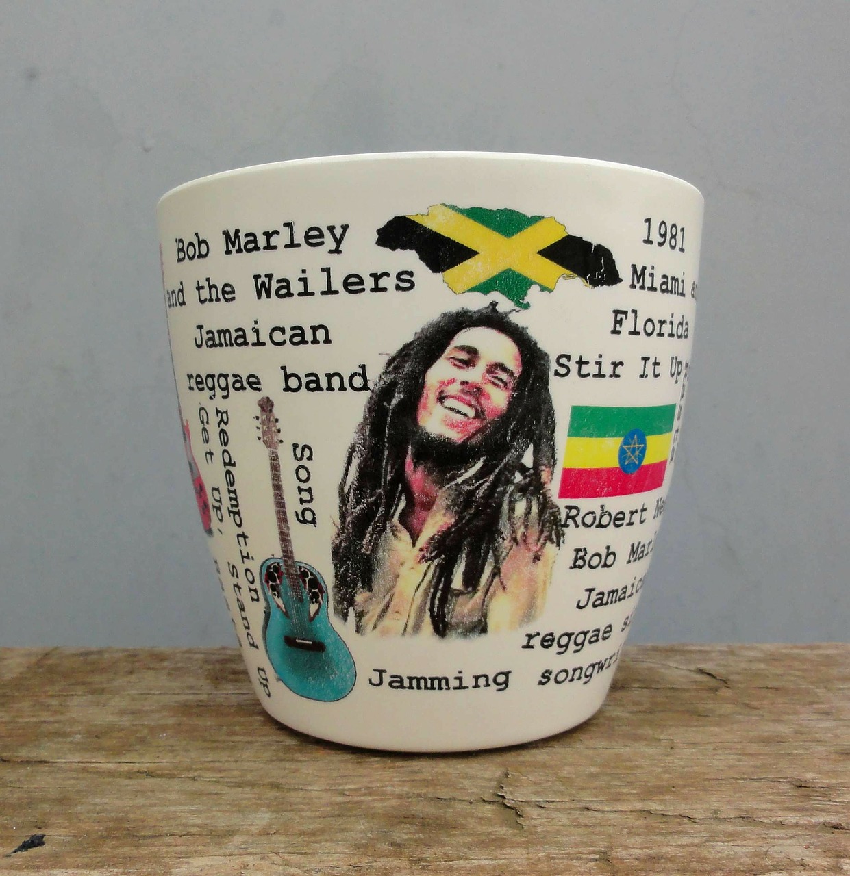 flower pot bob marley jamaica free photo