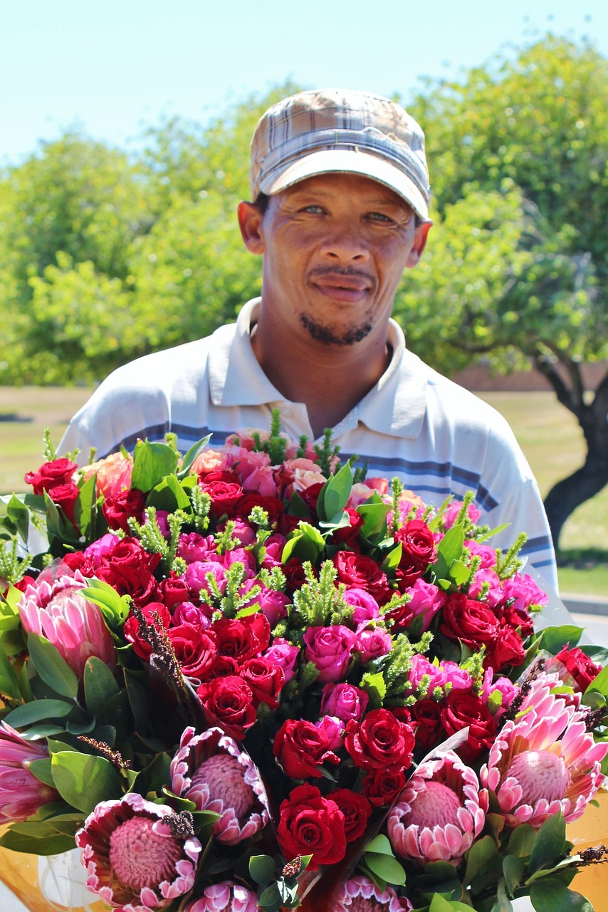 flower seller flowers rose free photo