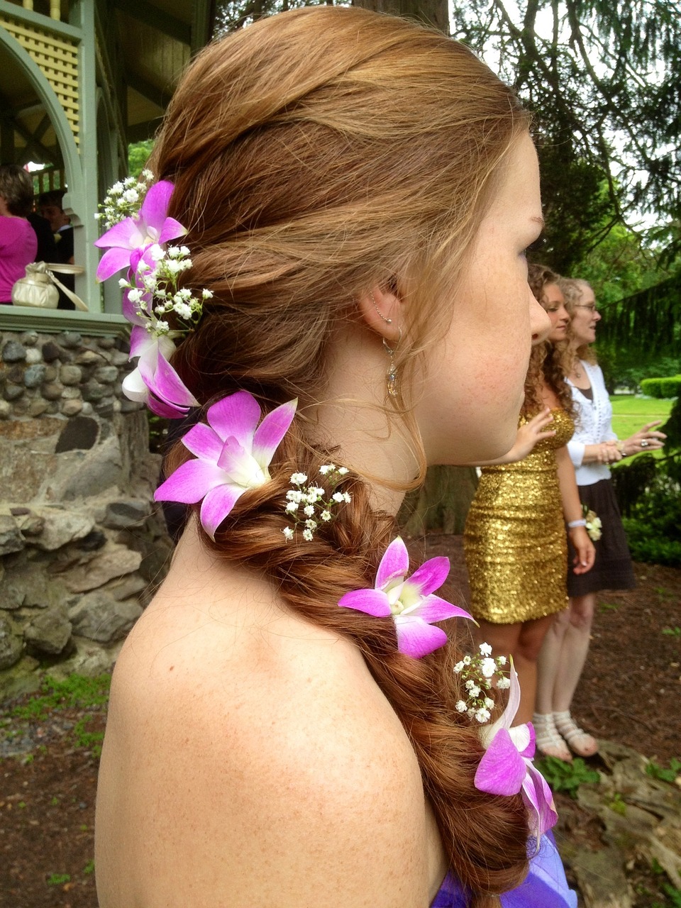 flowers girl hair free photo