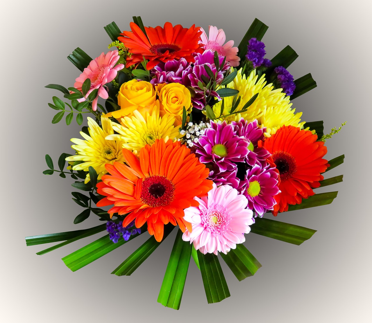 flowers bouquet colorful free photo