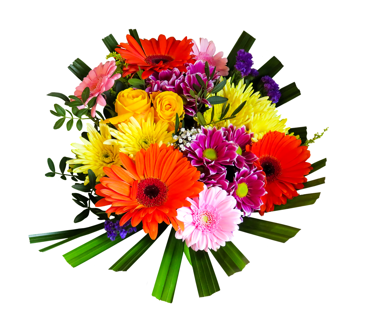 flowers bouquet isolated free photo