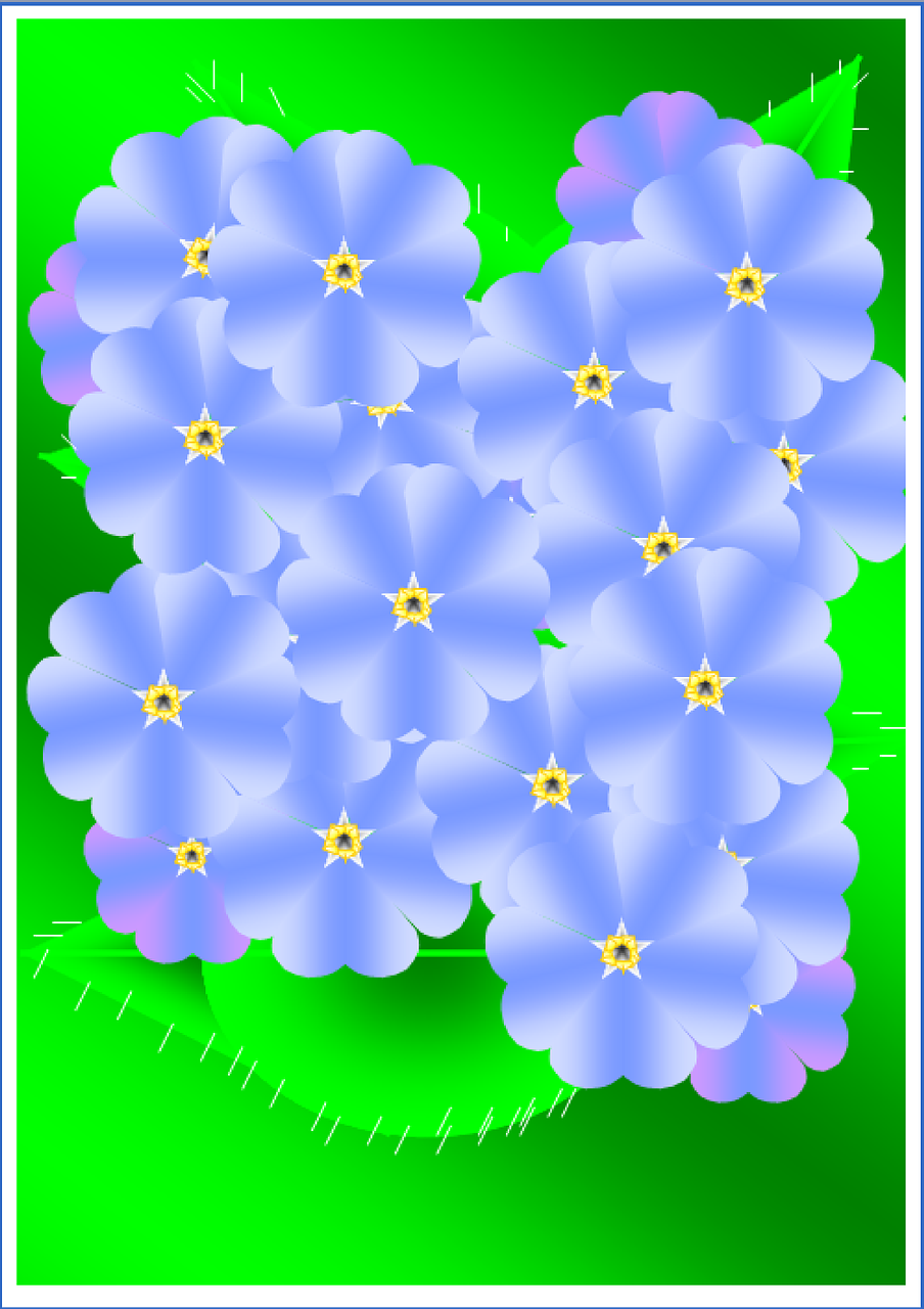 flowers blue pattern free photo
