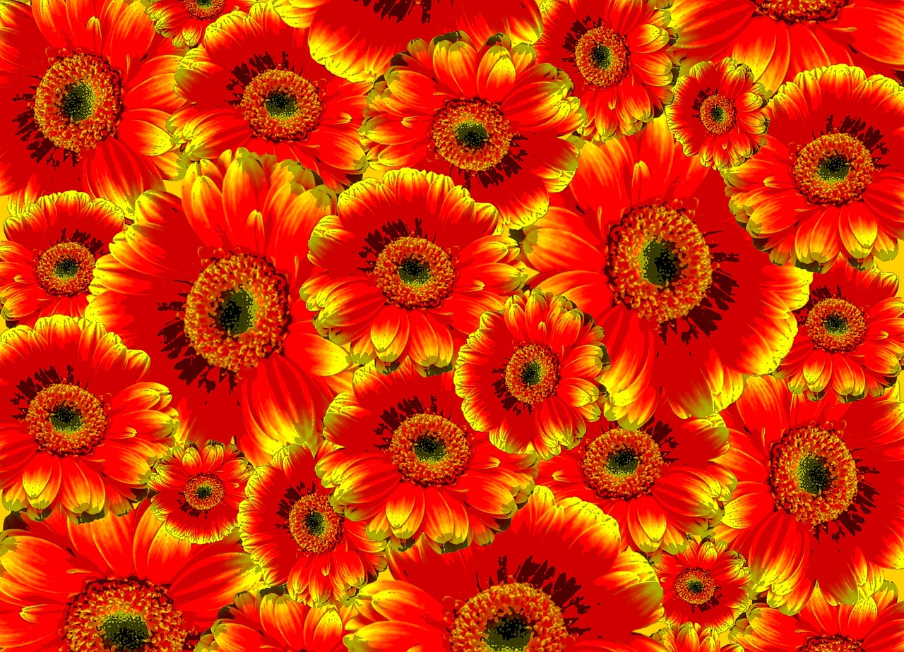 flowers background pattern free photo