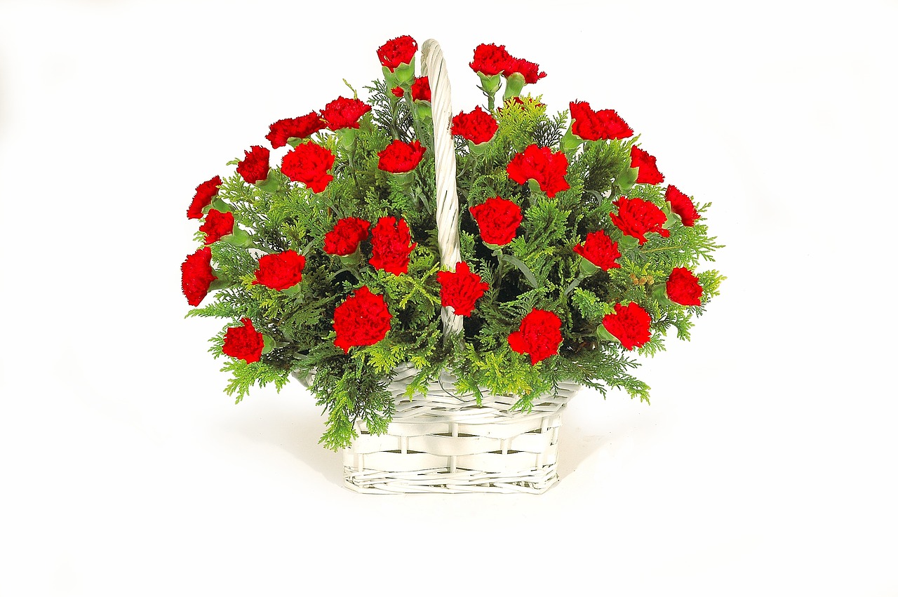 flowers basket green free photo