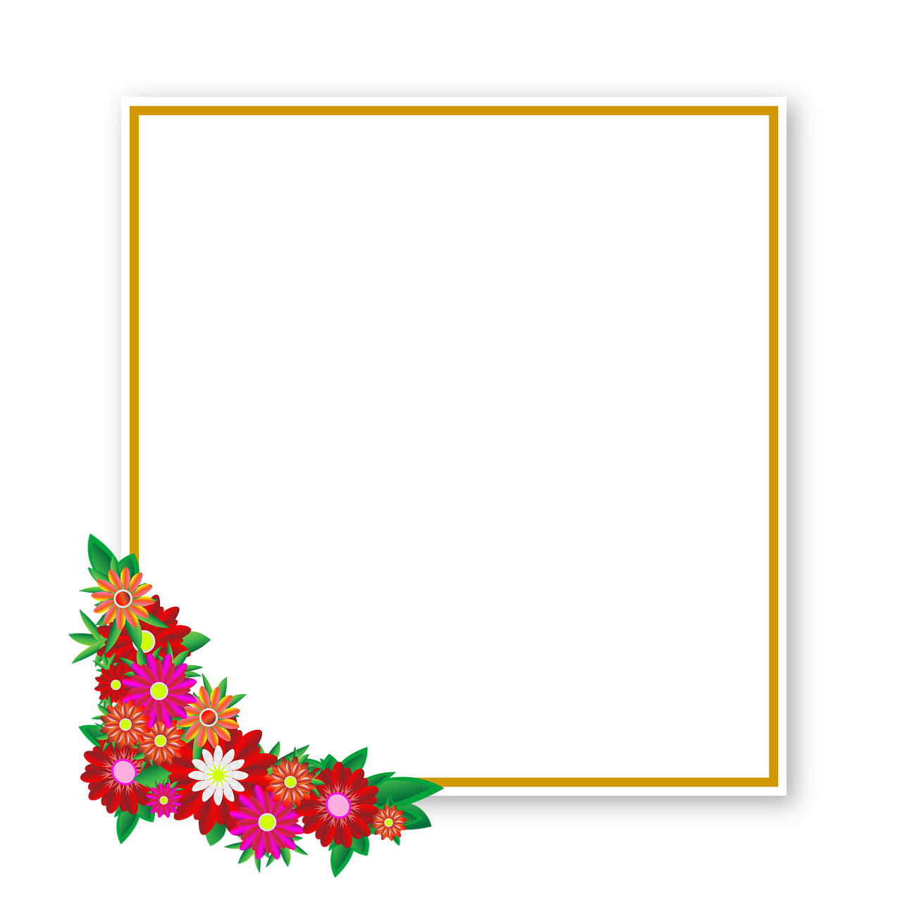 flowers sticker frame free photo