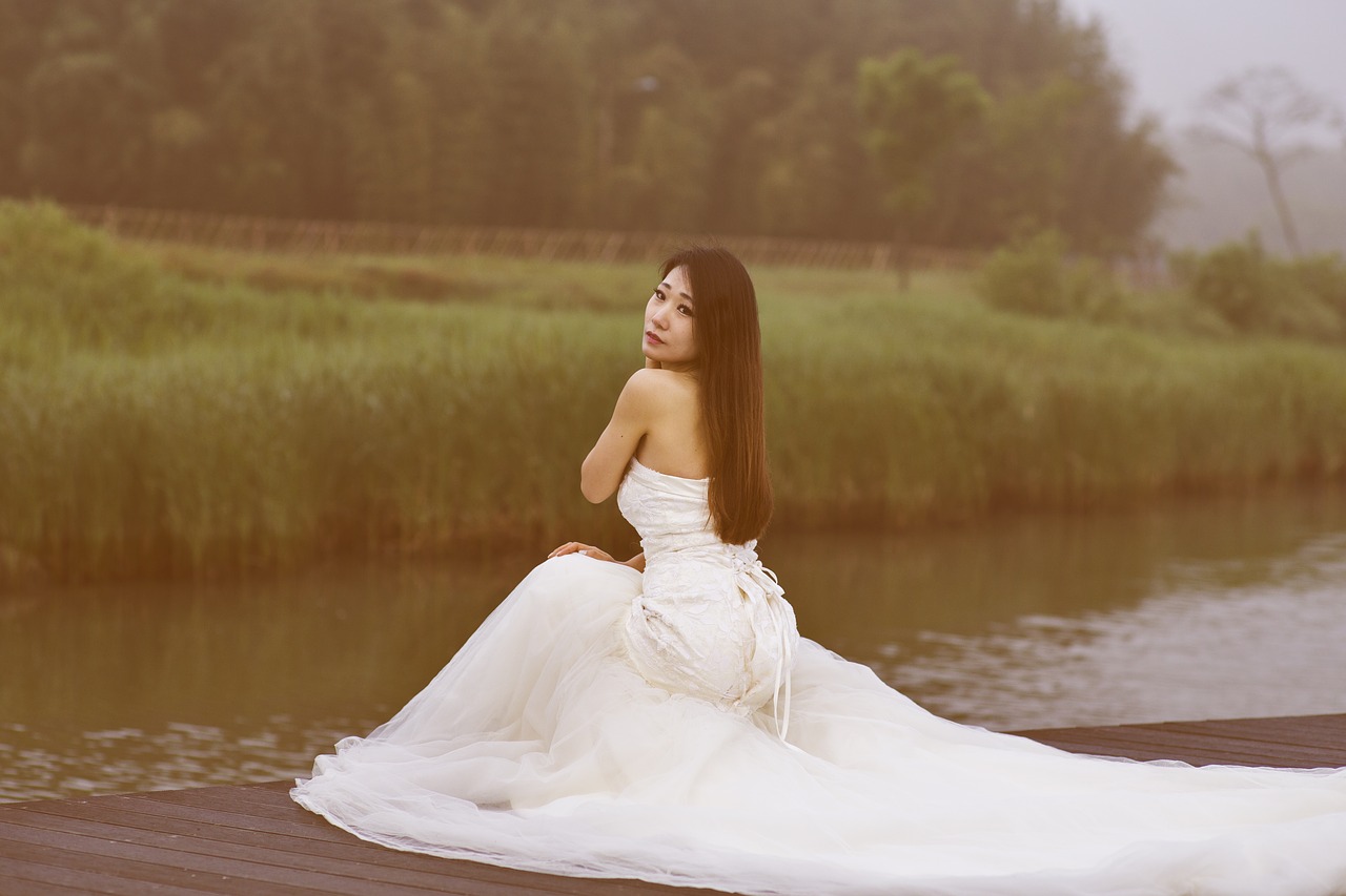 flowers dress up woman free photo