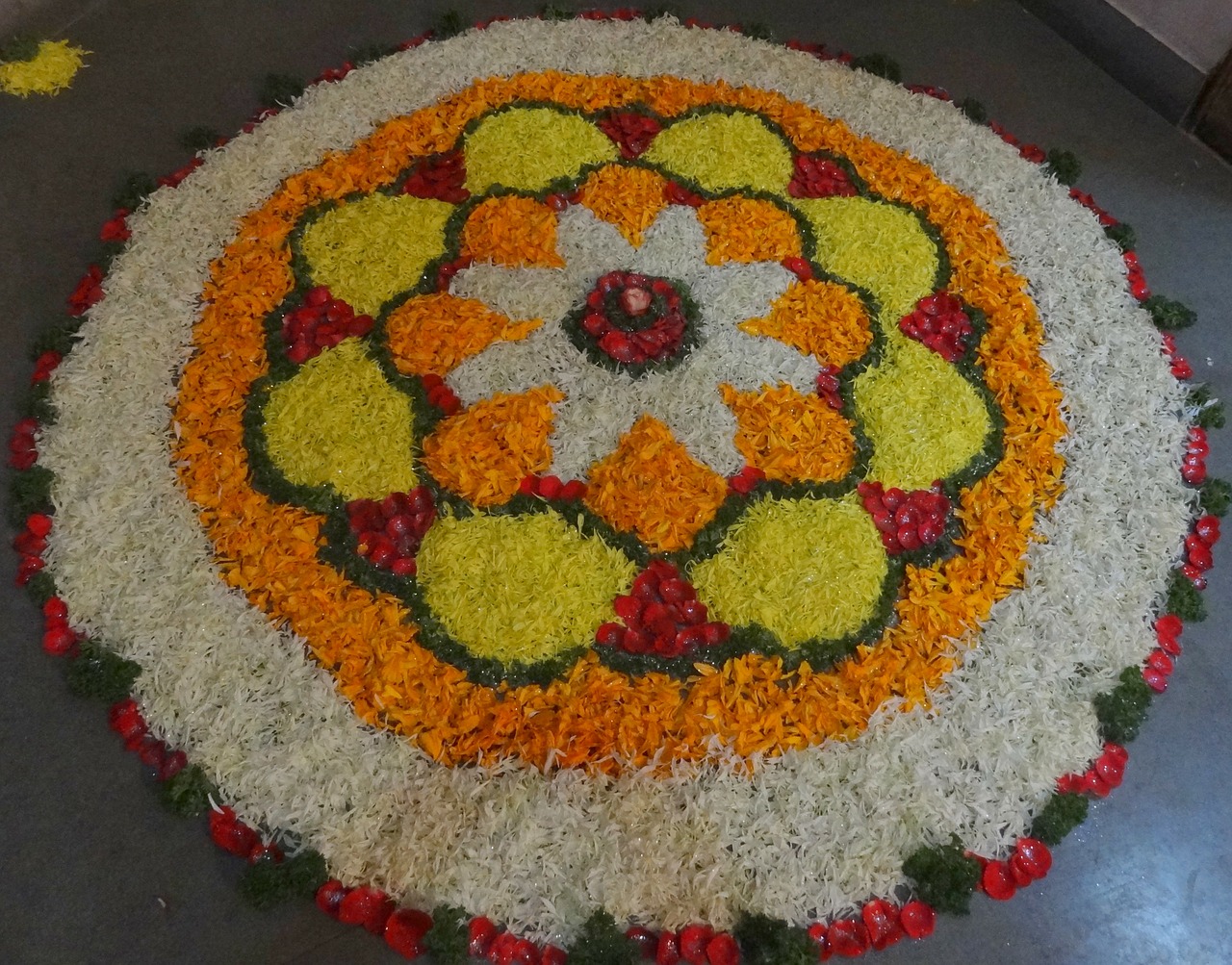 flowers rangoli indian custom free photo
