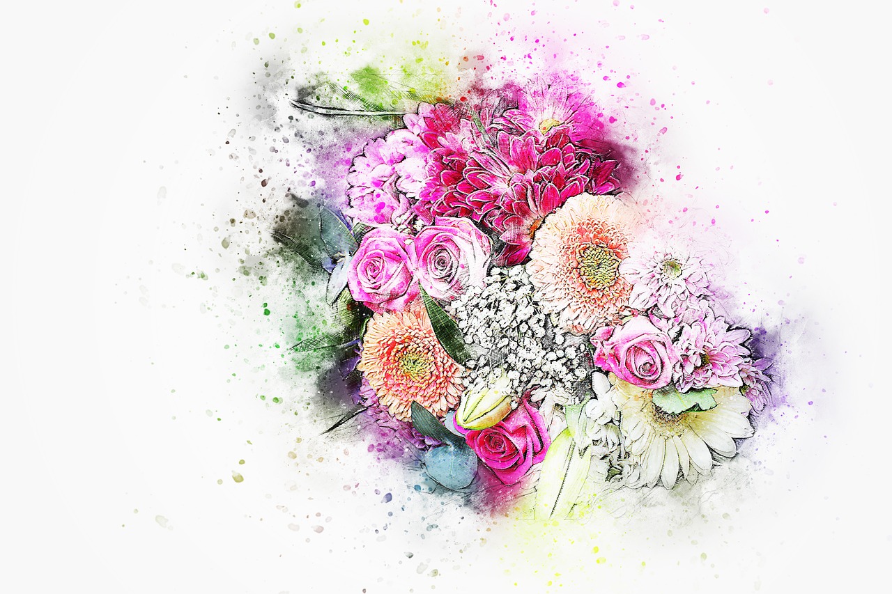 flowers bouquet art free photo