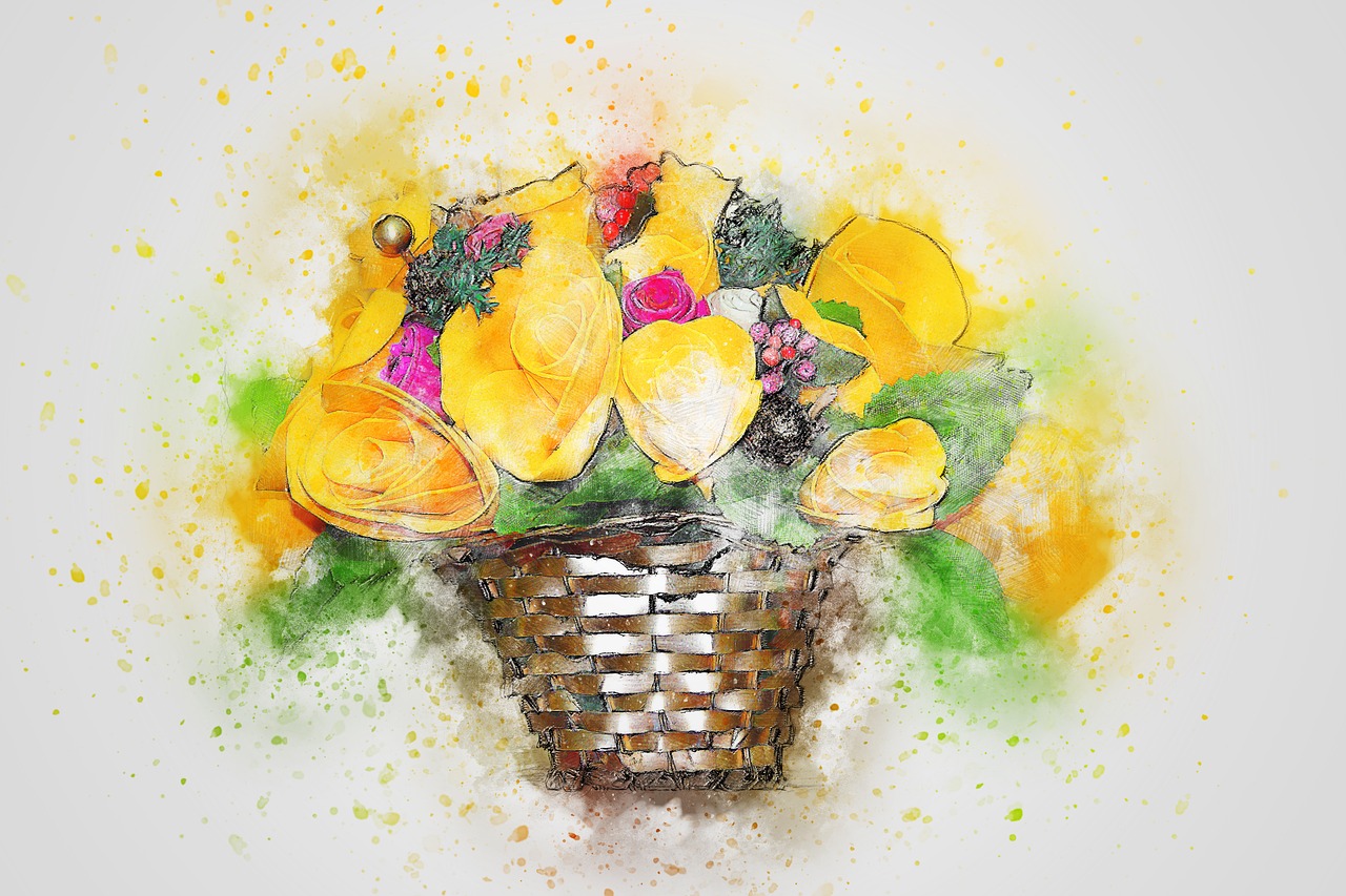 flowers bouquet basket free photo