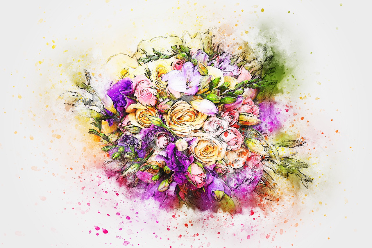 flowers bouquet art free photo