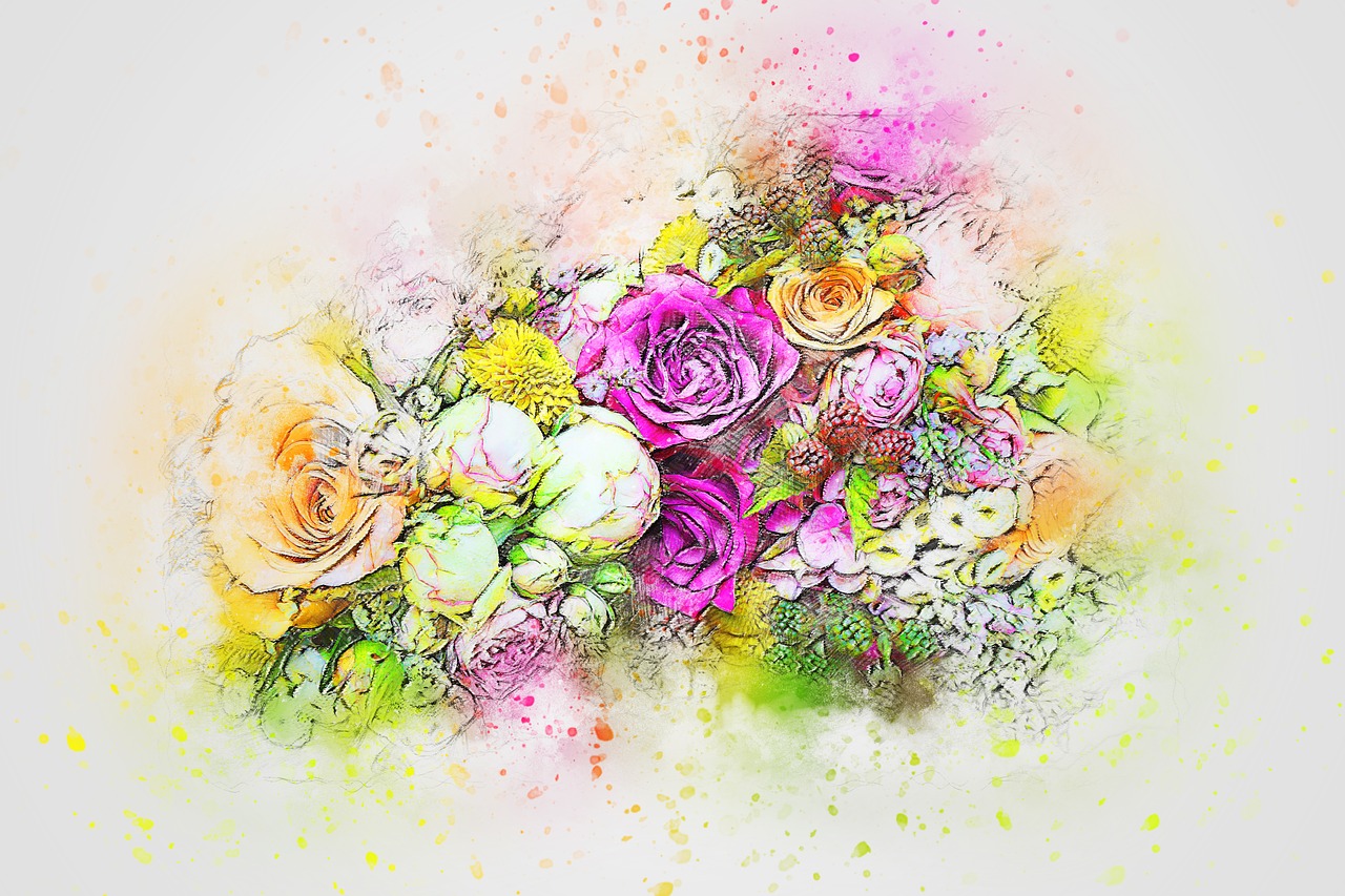 flowers bouquet art free photo