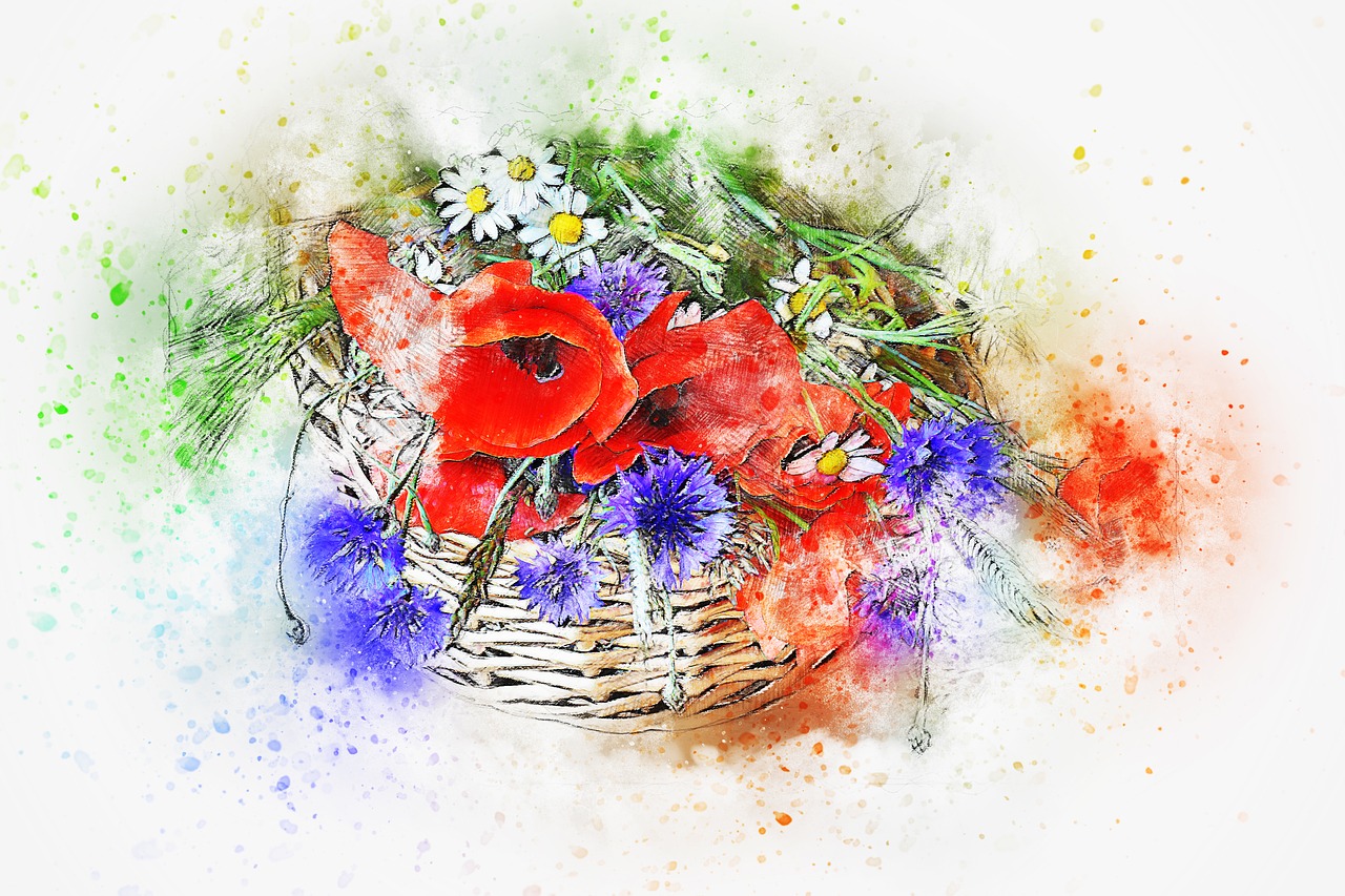 flowers bouquet art free photo