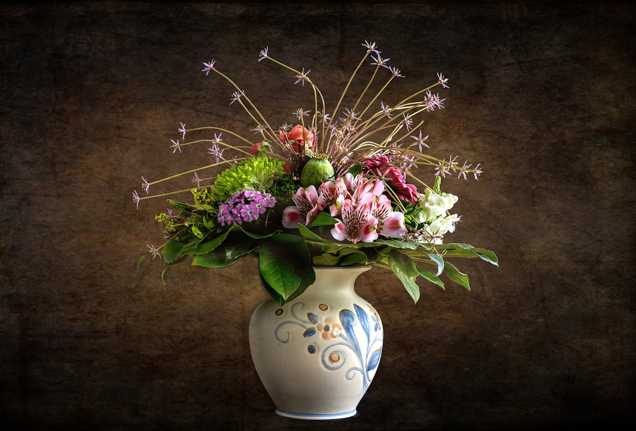 flowers bouquet vase free photo