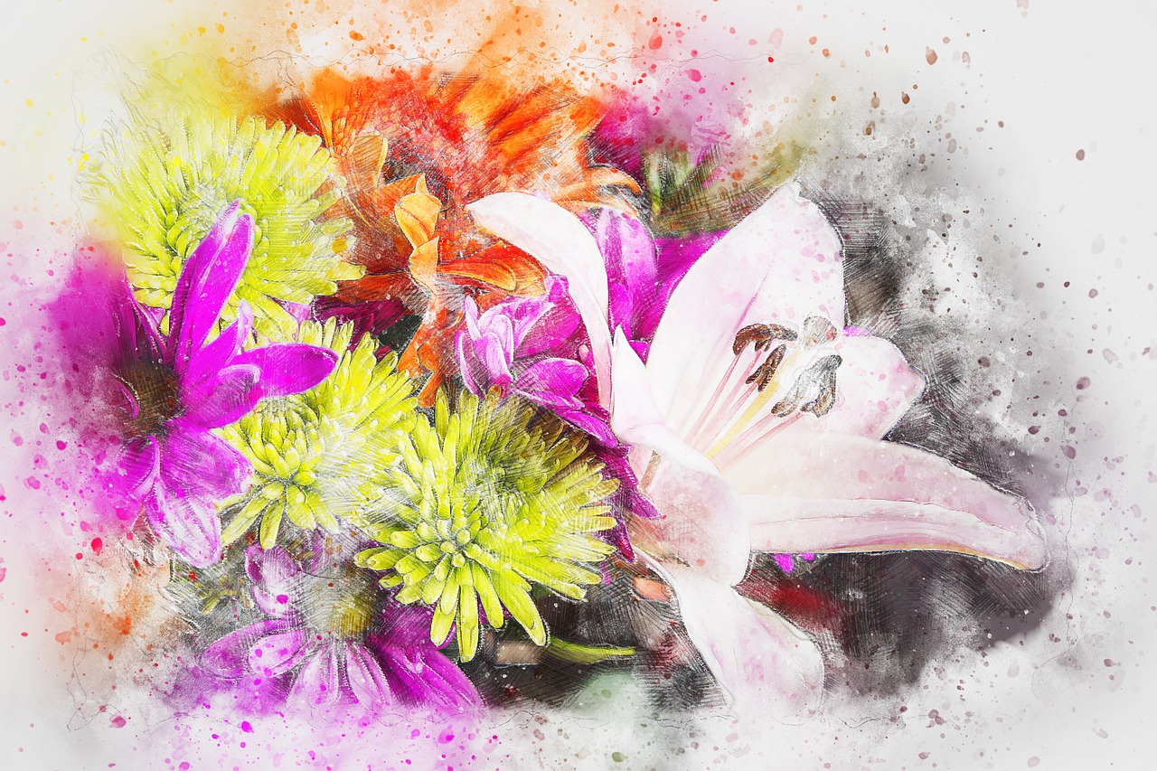 flowers bouquet art free photo