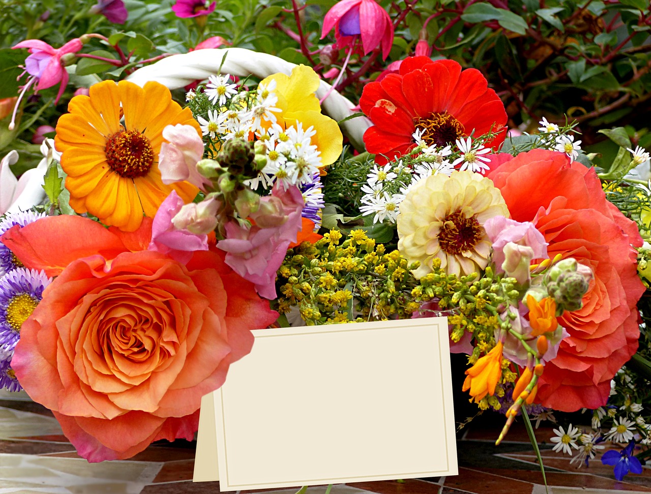 flowers colorful bouquet free photo