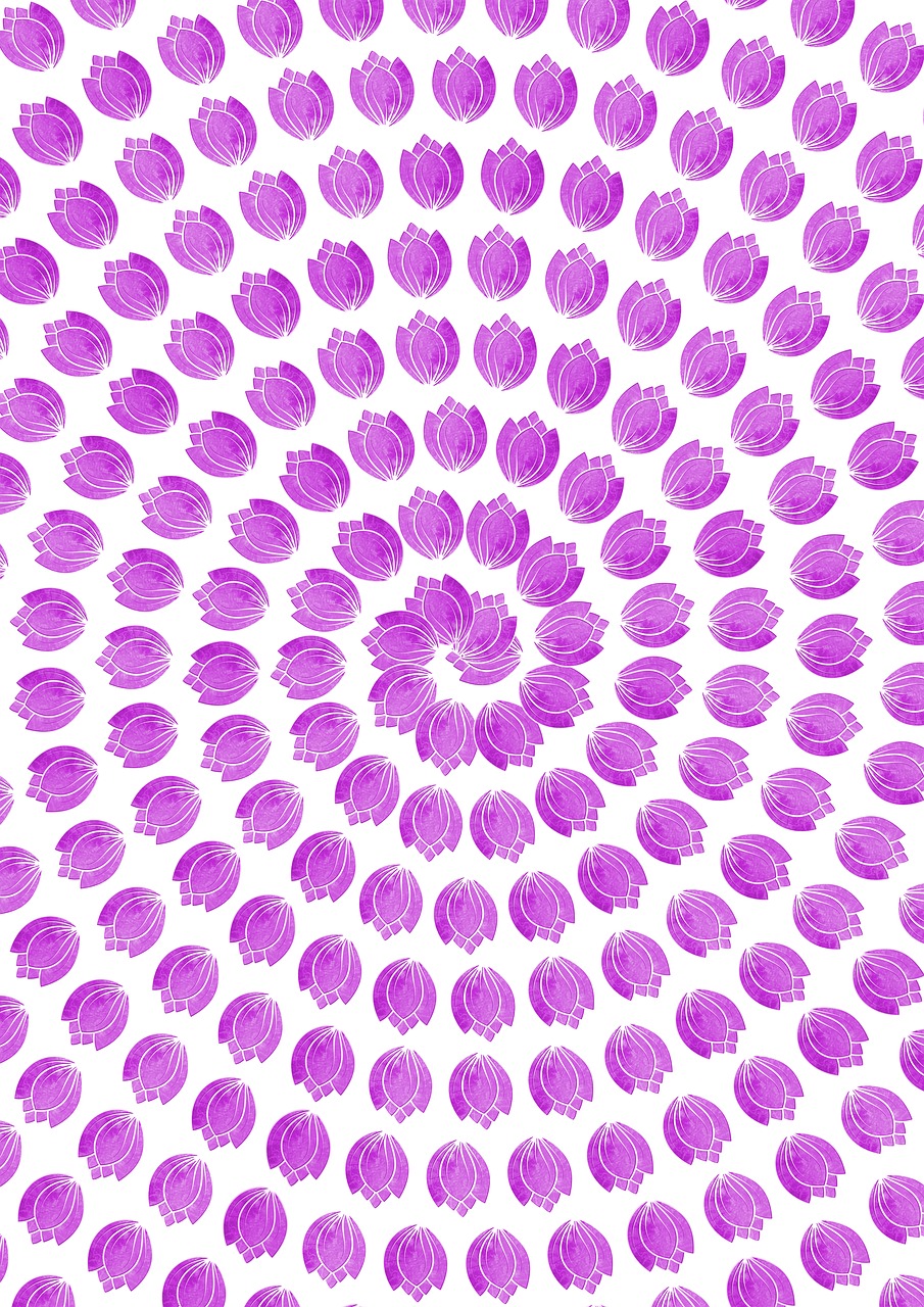 flowers purple spiral pattern free photo