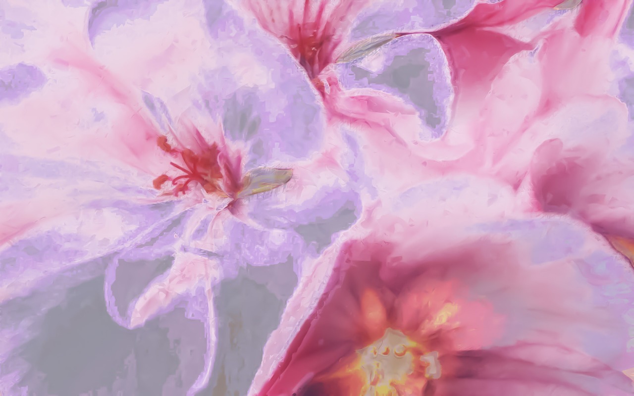 flowers painting artwork free photo