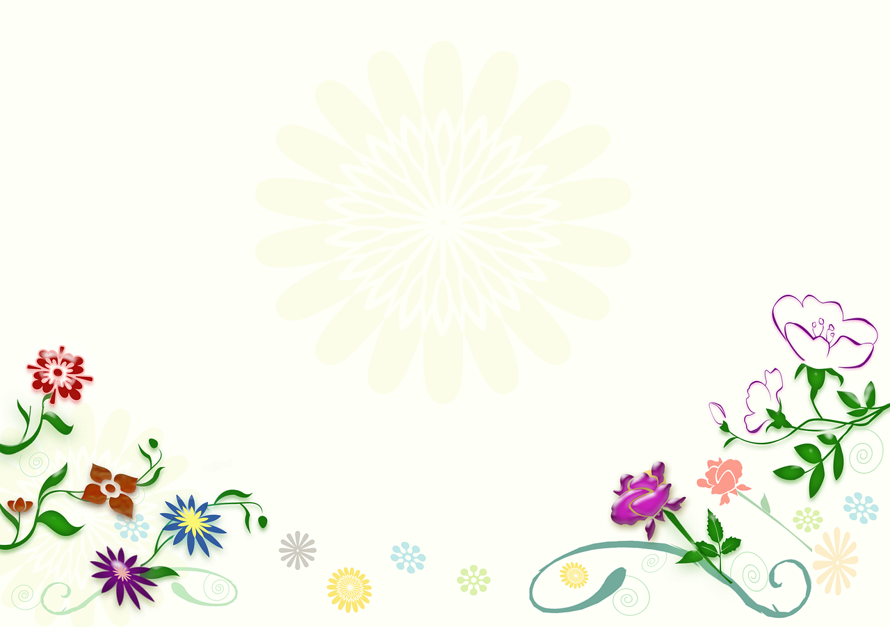 flowers  background  illustration free photo